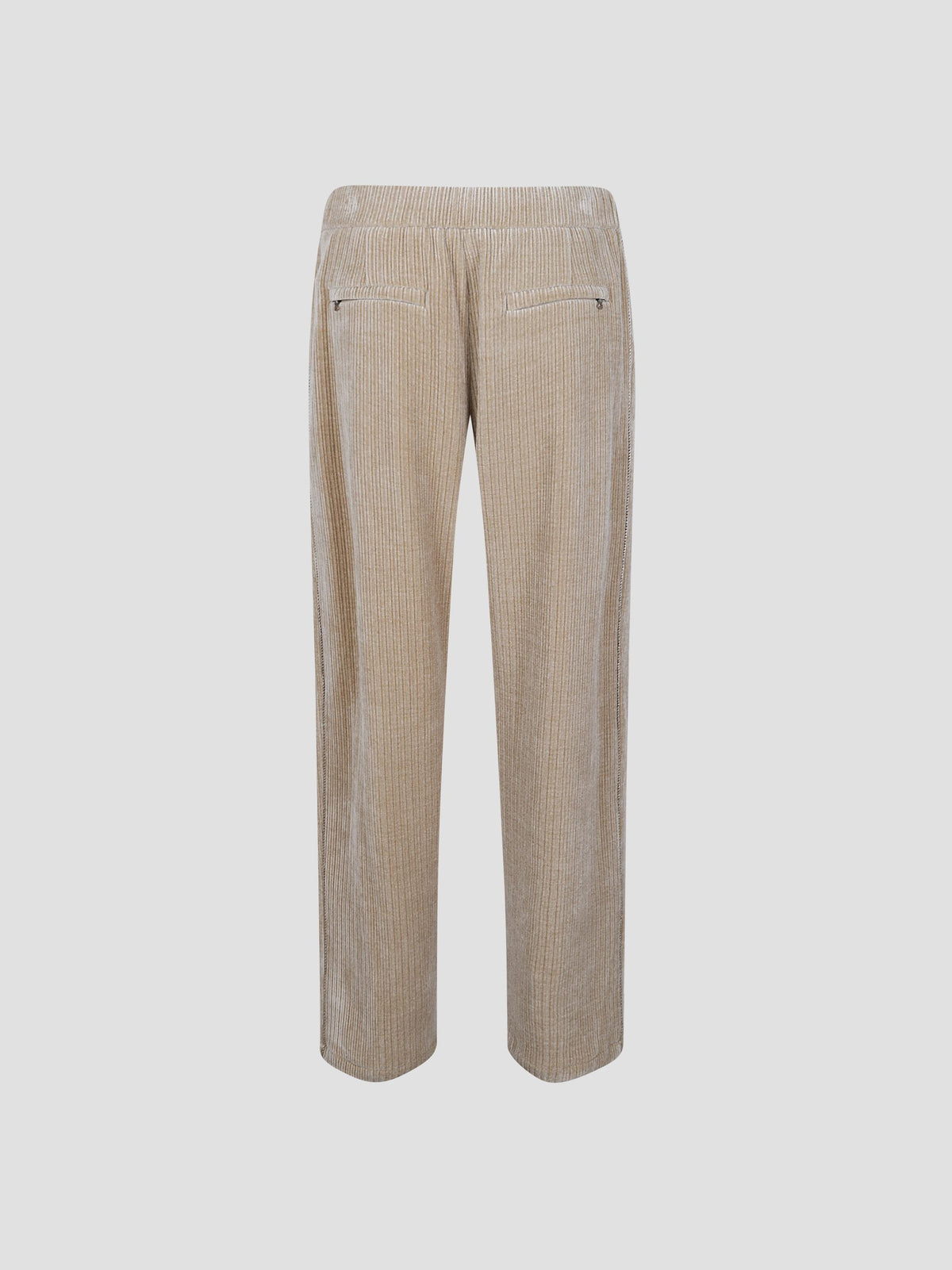 Velour corduroy track trousers