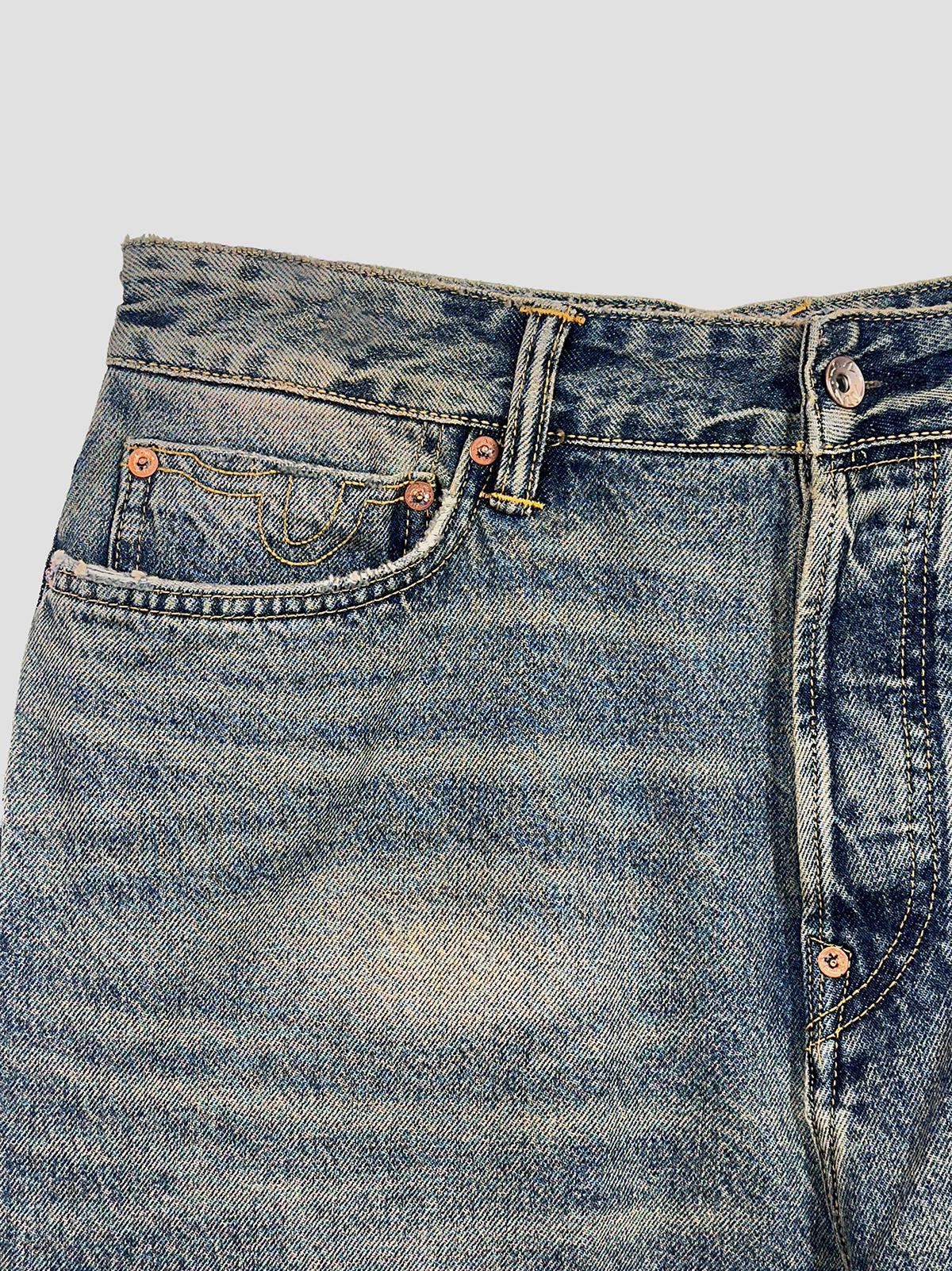 Ht 7 pocket abstract washing jeans