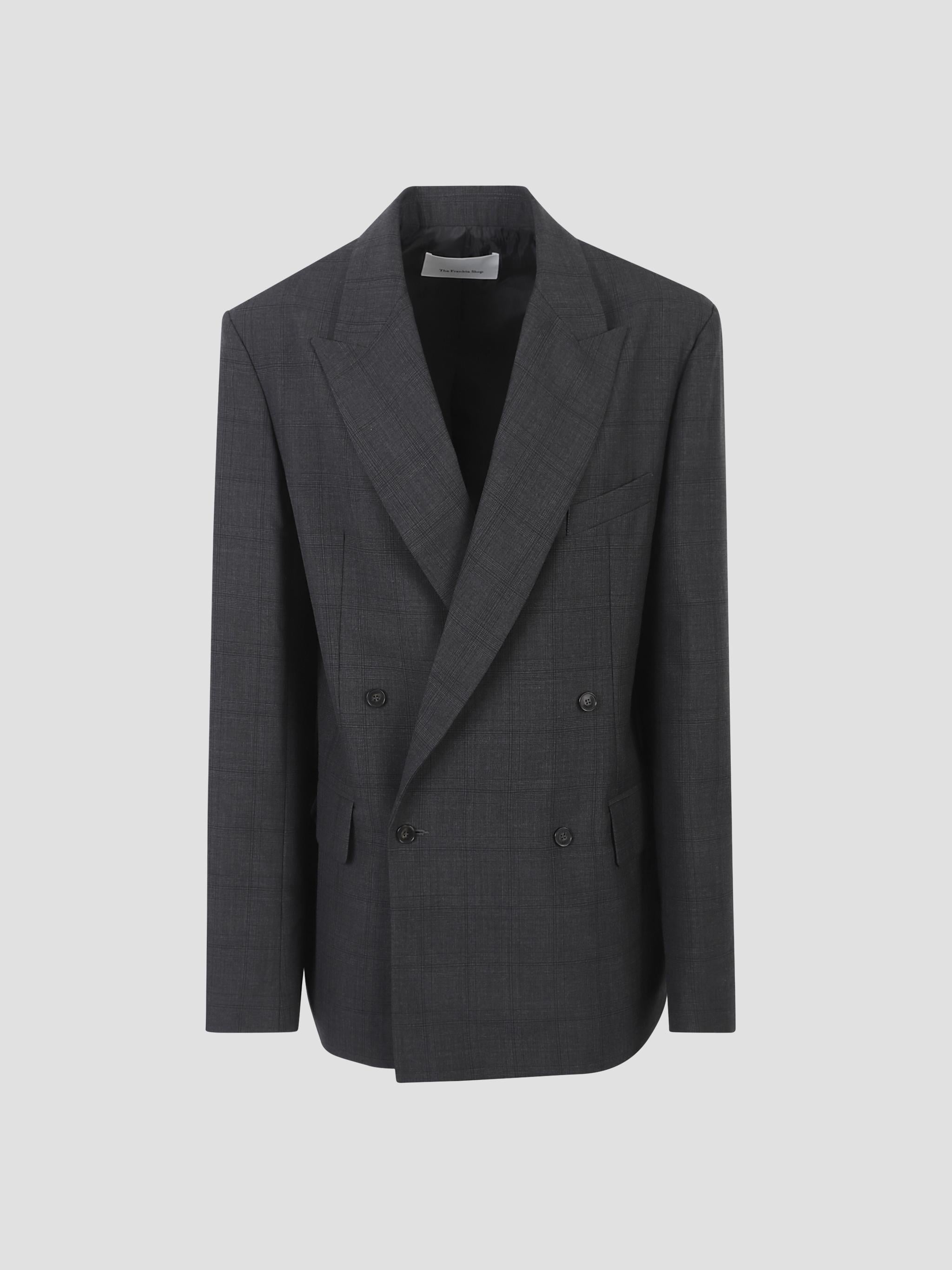 Newark plaid double breasted blazer