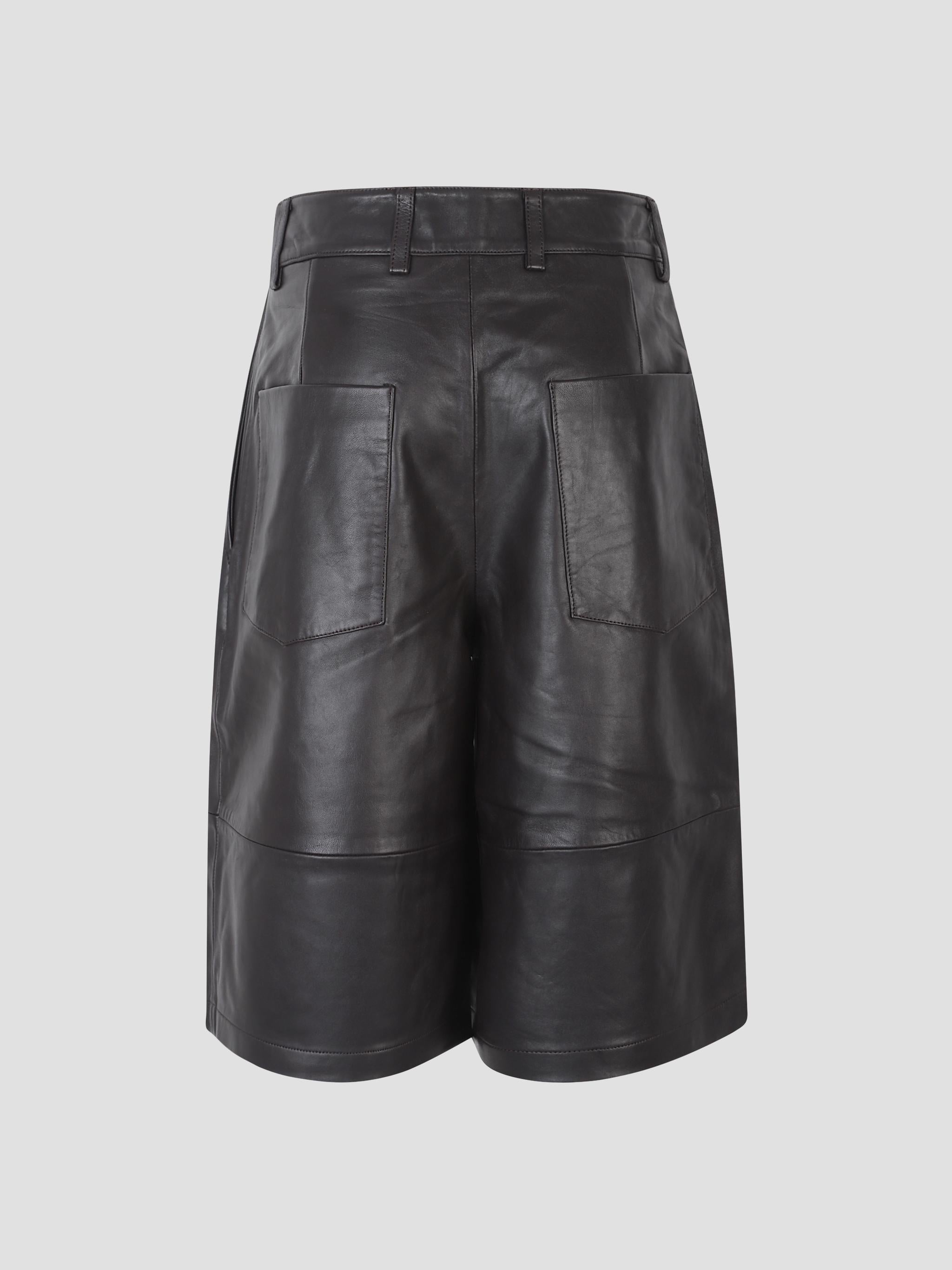 Olivia leather bermuda shorts
