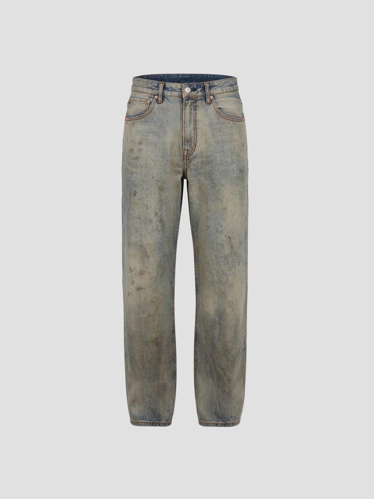 Ej bleached distressed 5p jeans