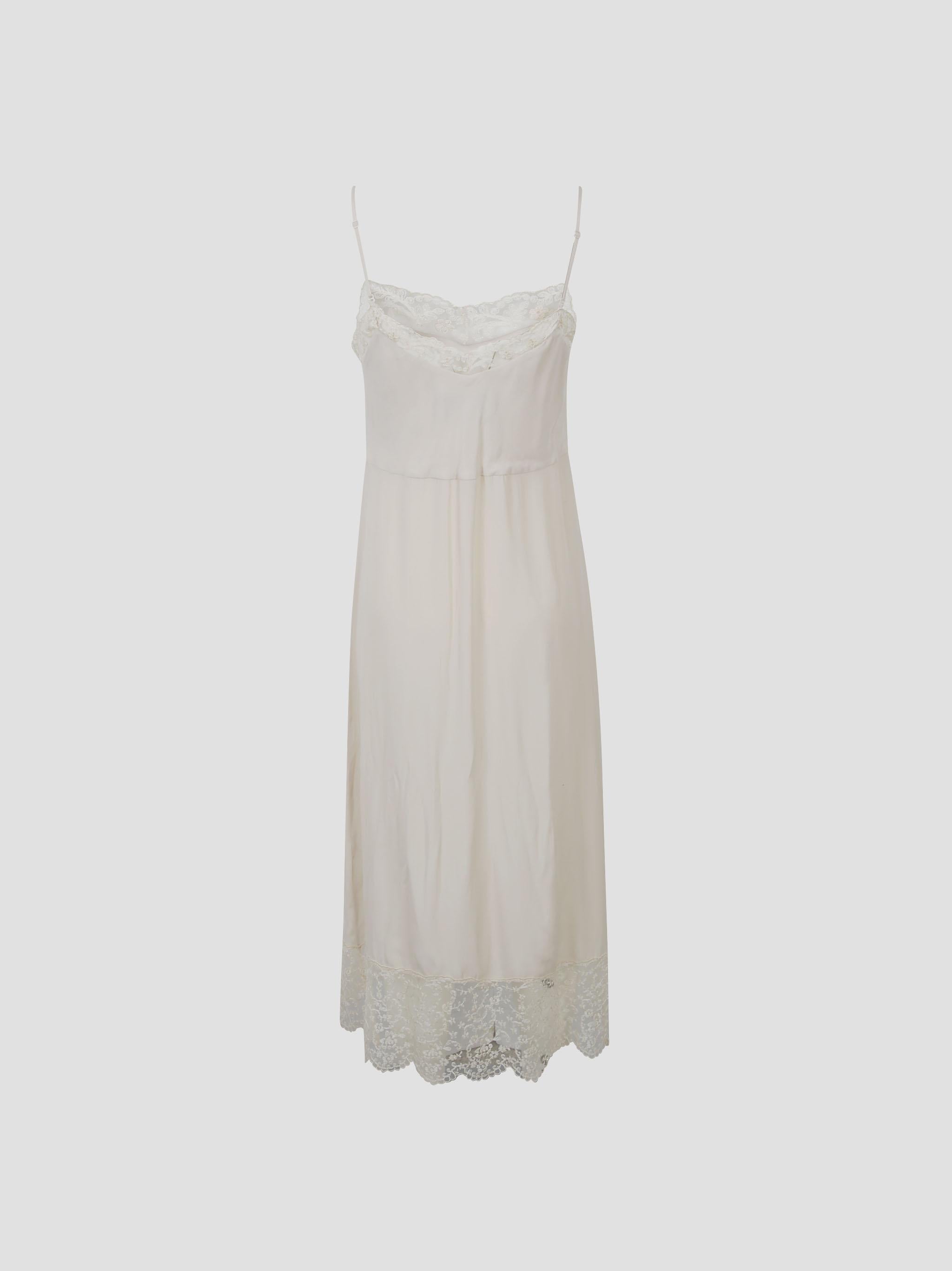 Lace trim slip dress