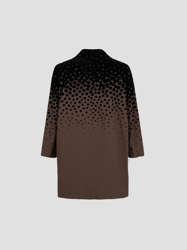 Confetti flocked trench coat