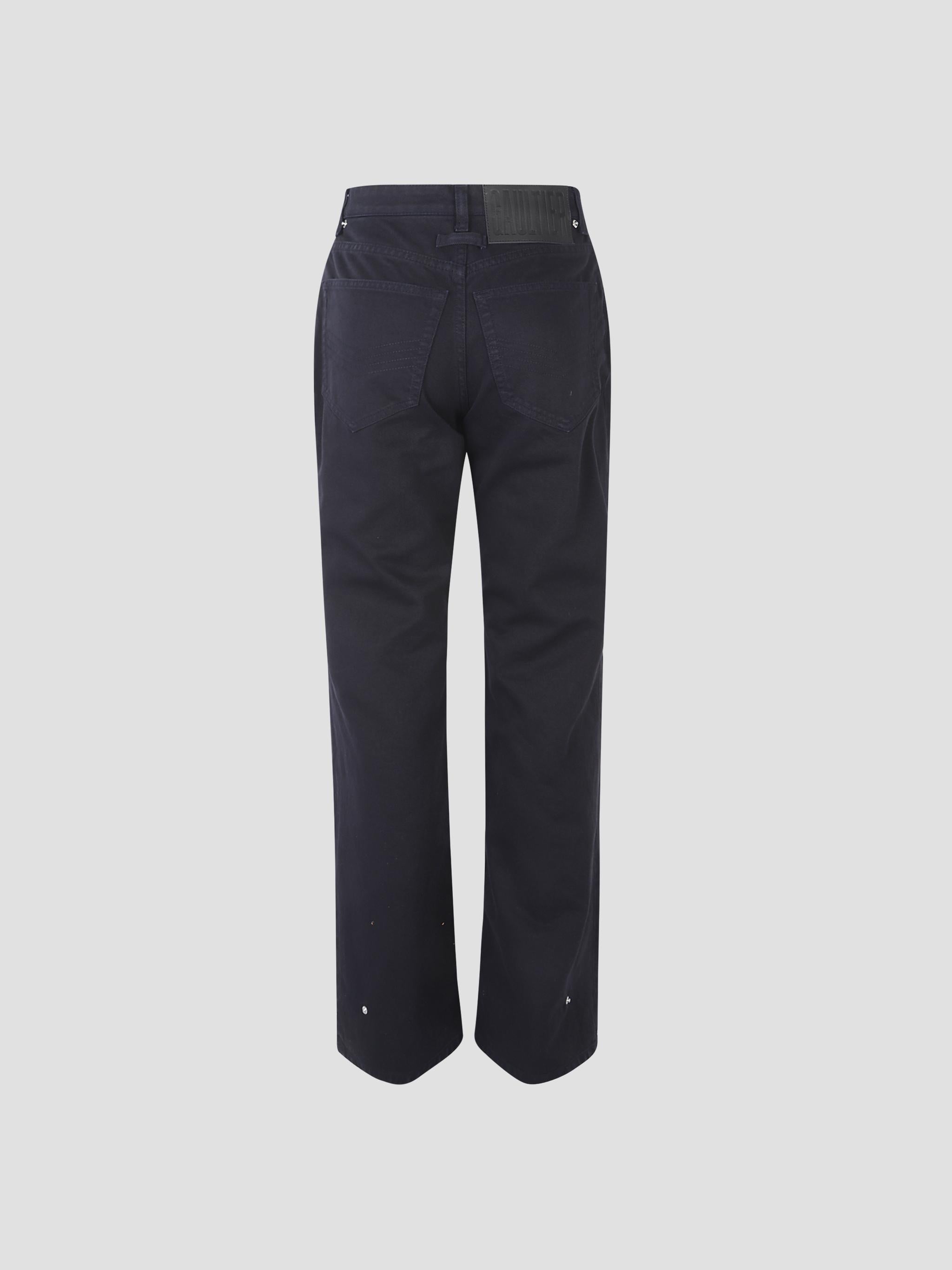 Overdyed denim trousers