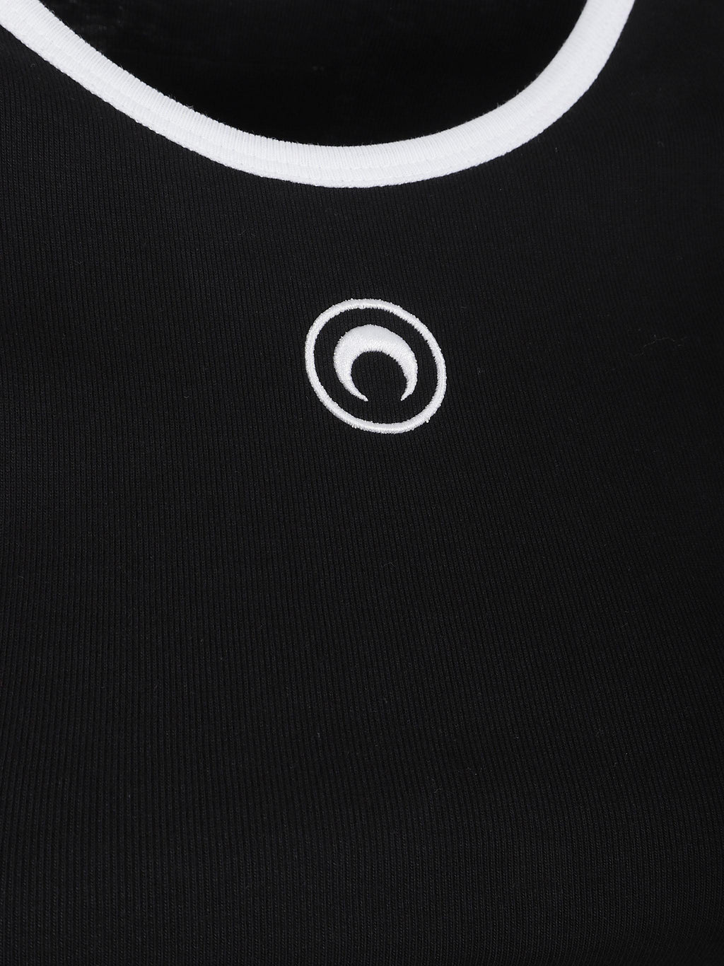 Moon logo bicolor cropped top