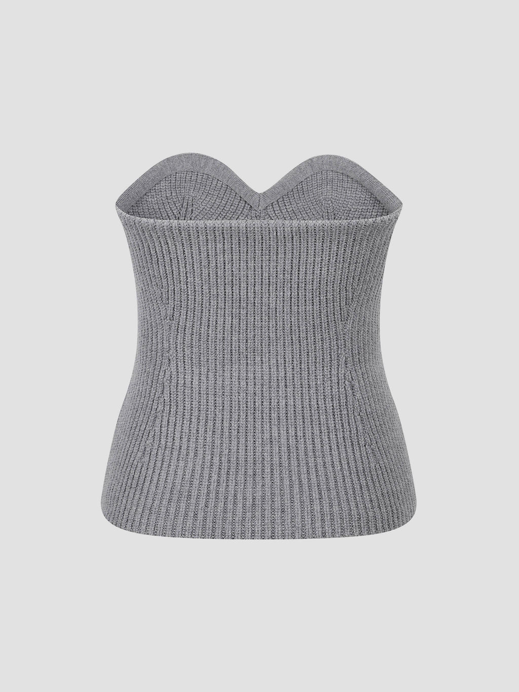 Wool knit bustier top