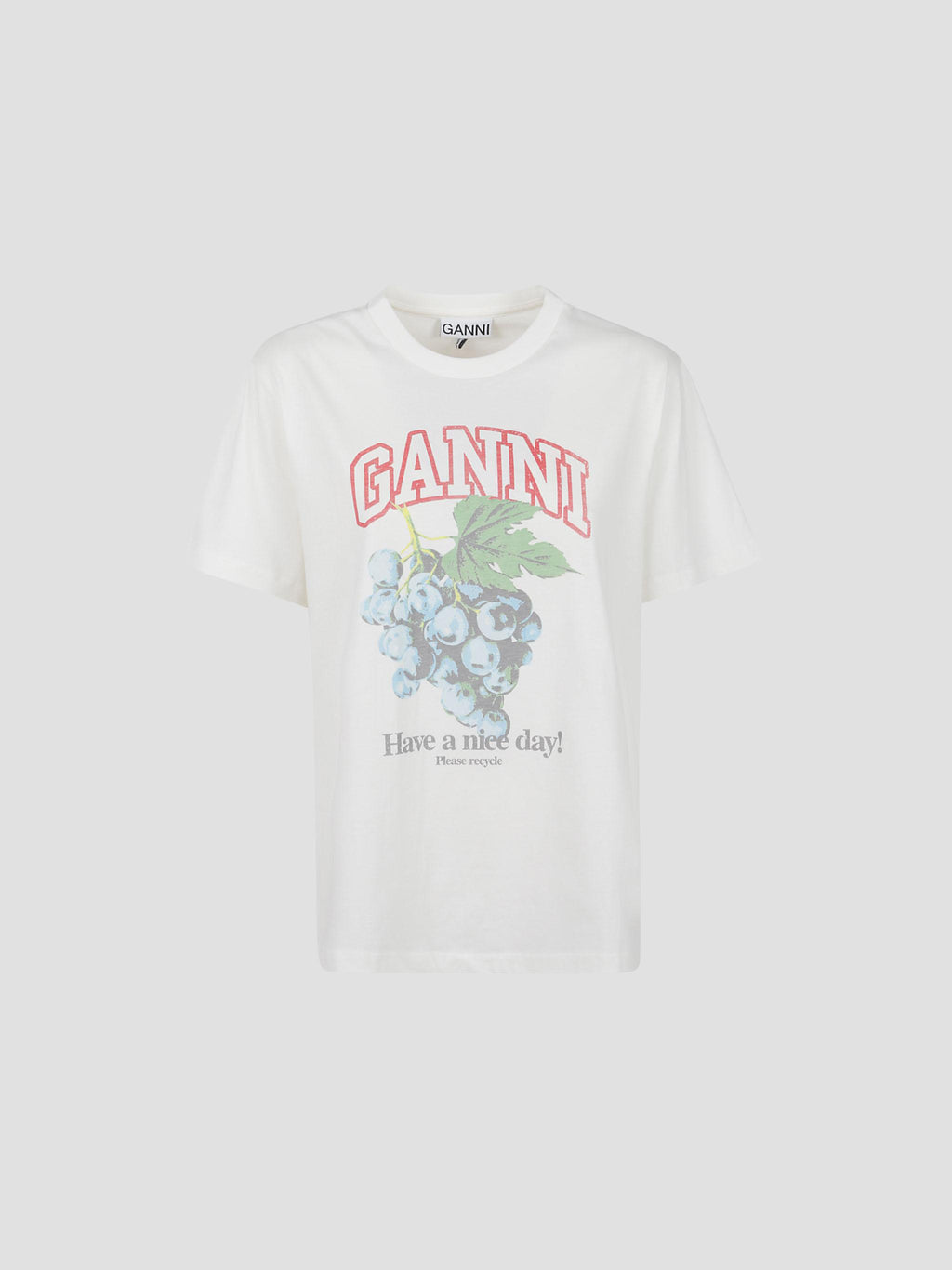 Basic cotton jersey grapes relaxed t-shirt