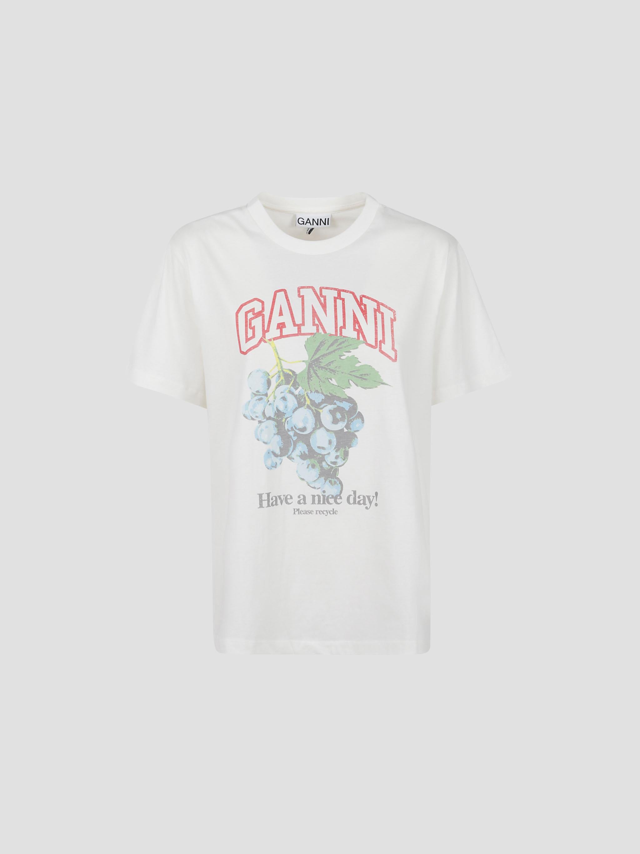 Basic cotton jersey grapes relaxed t-shirt