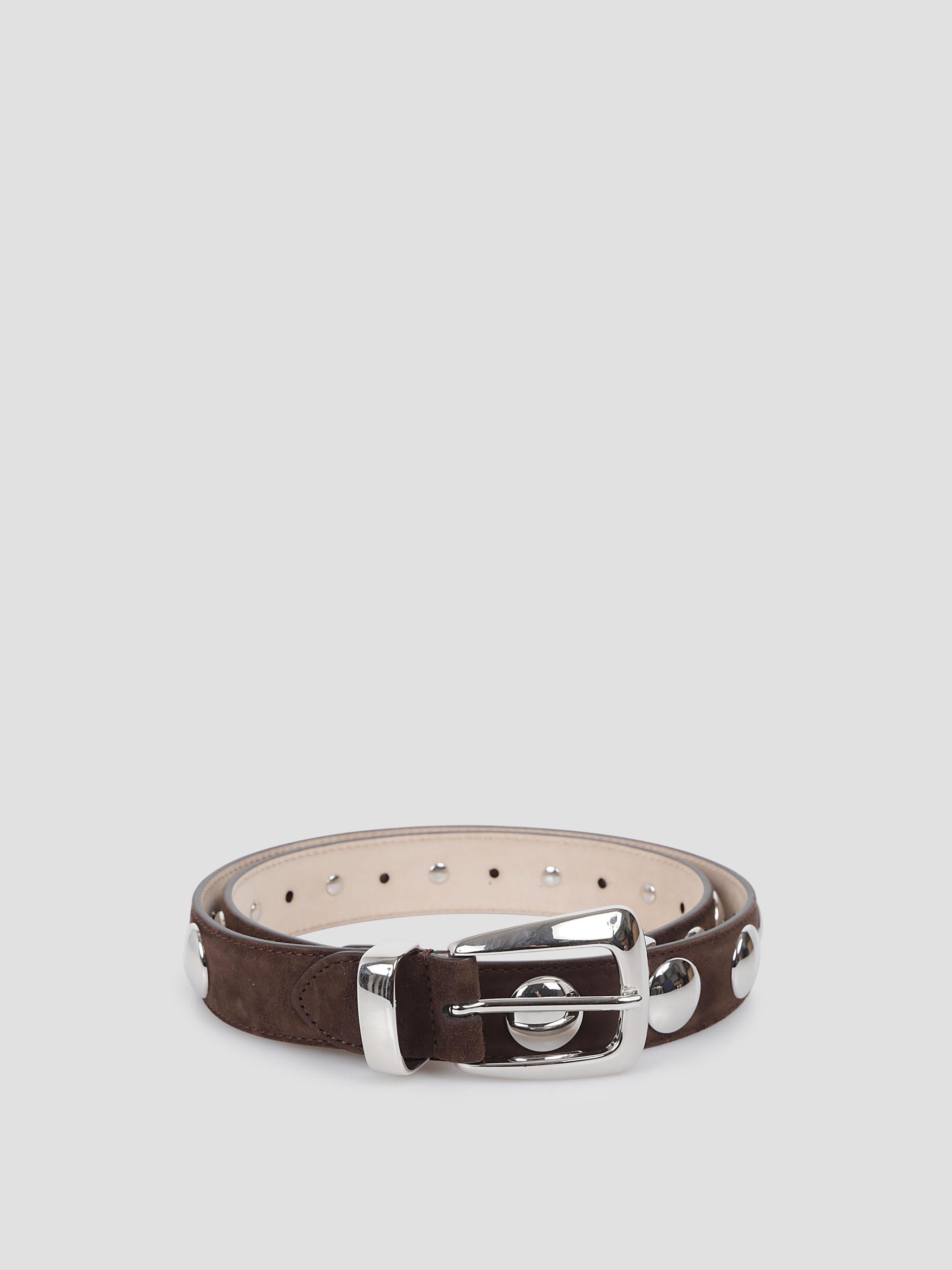Benny belt with studs - silver buckle (30mm)