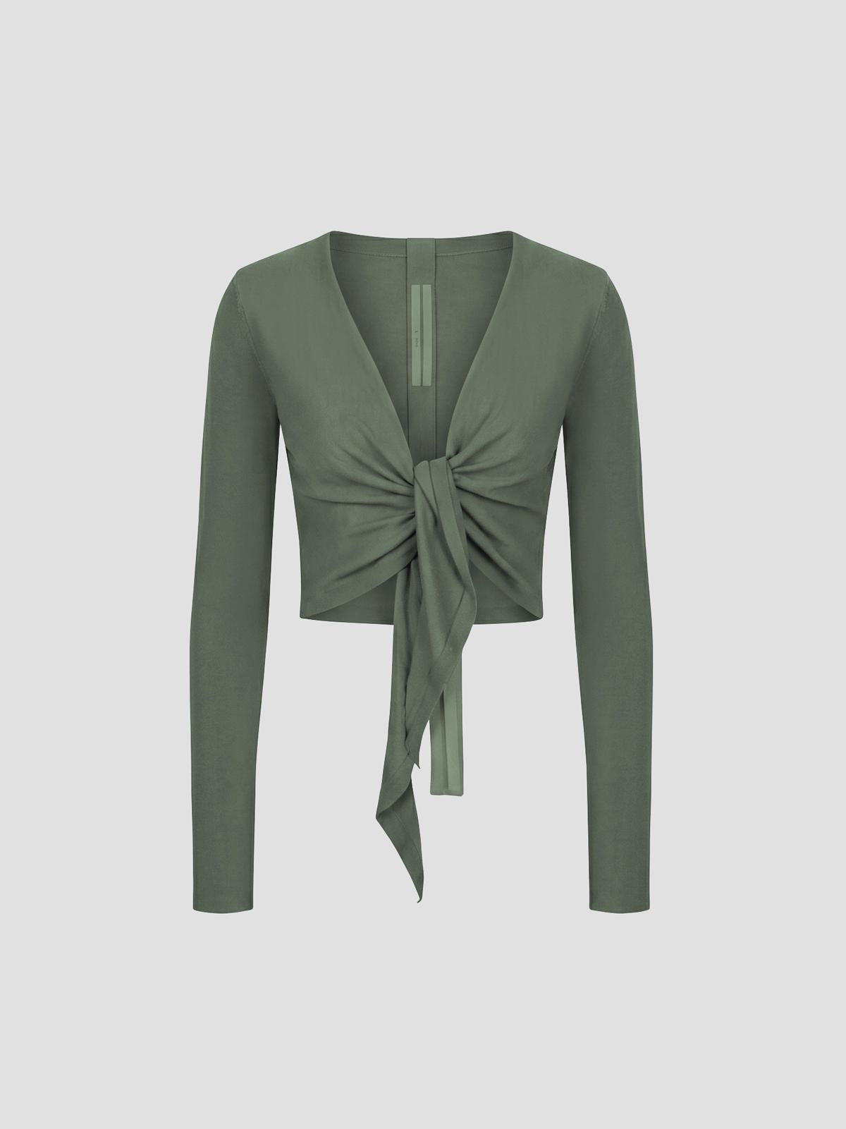 Crop wrap cardigan