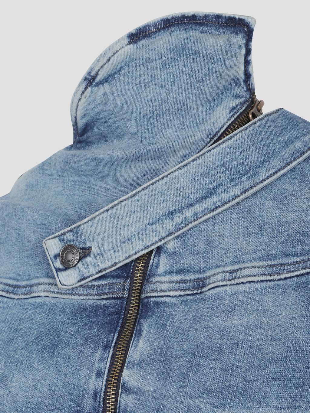 Woven drape collar denim