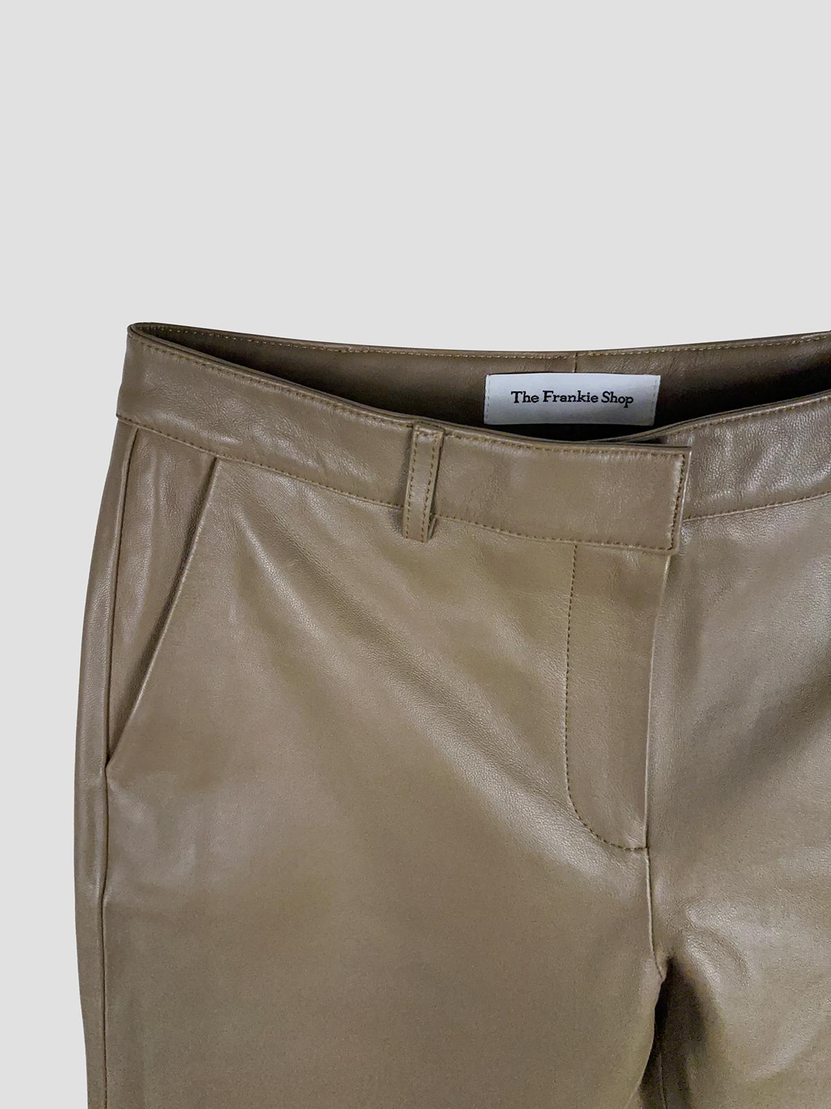 Lior leather capri pants