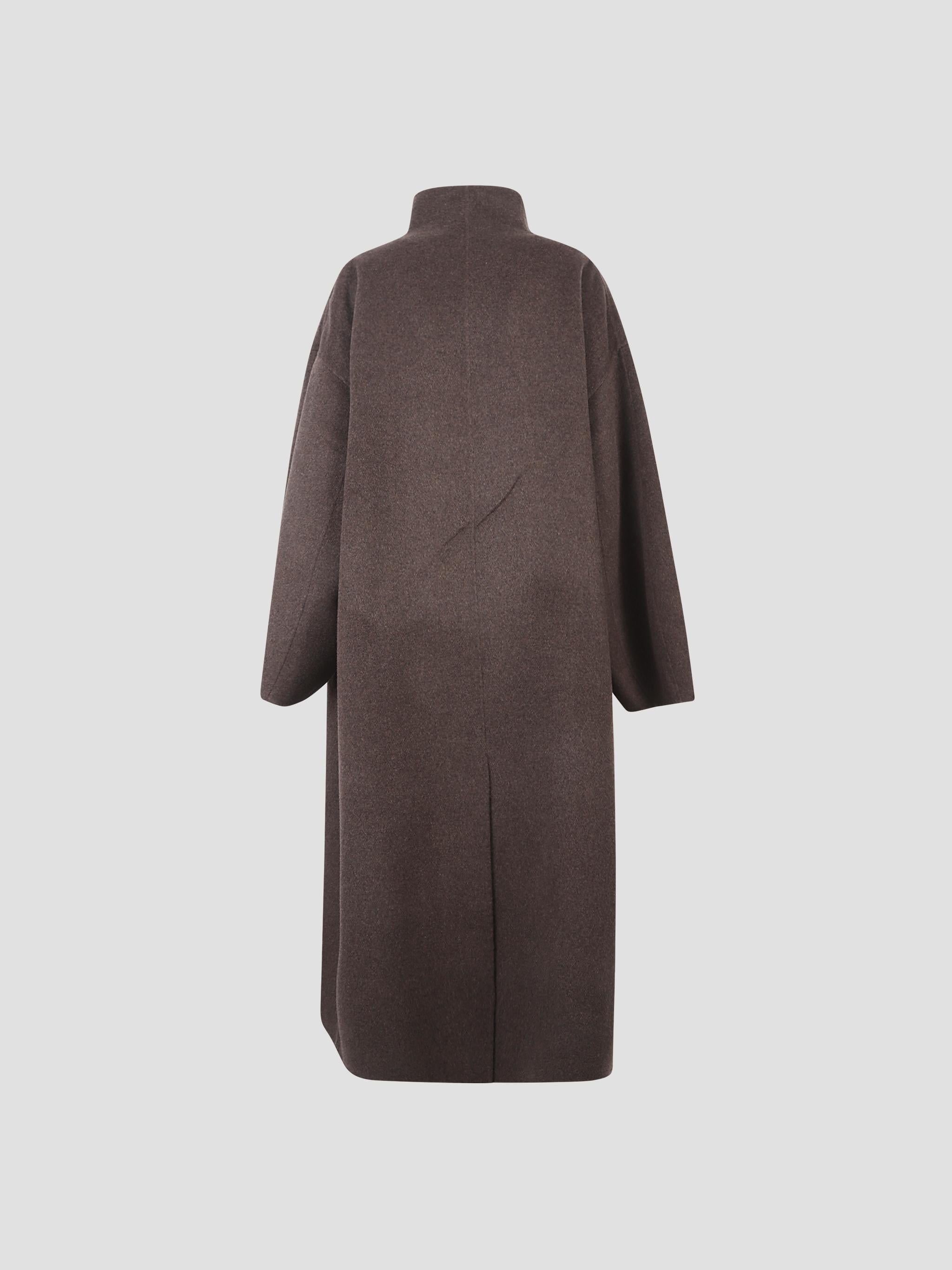 Leroy funnel neck wool coat