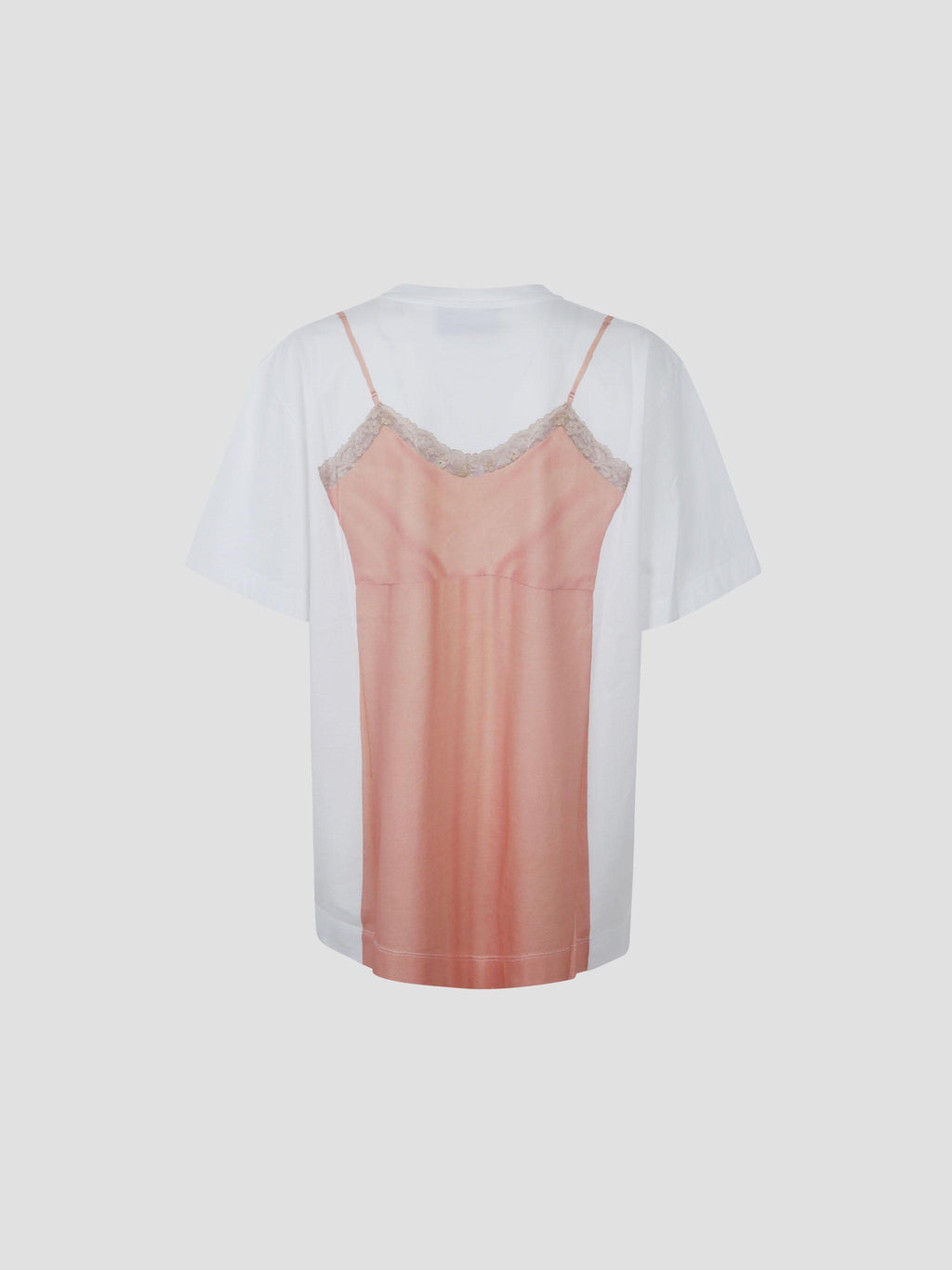 Bow sash slip dress trompe l'oeil  t-shirt