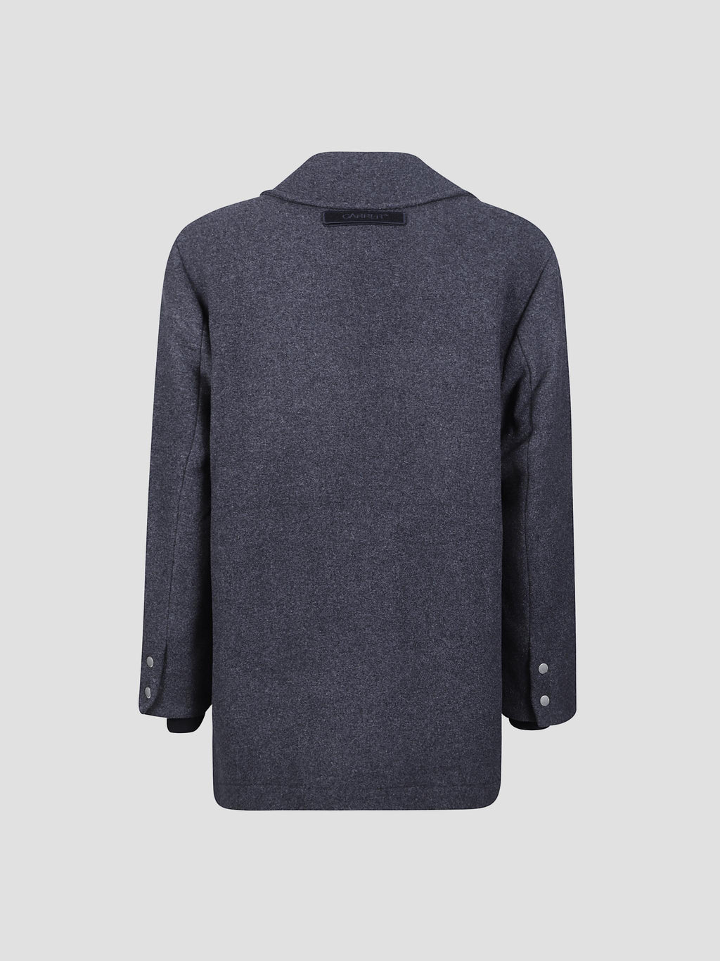 Quay snap-front wool-blend coat