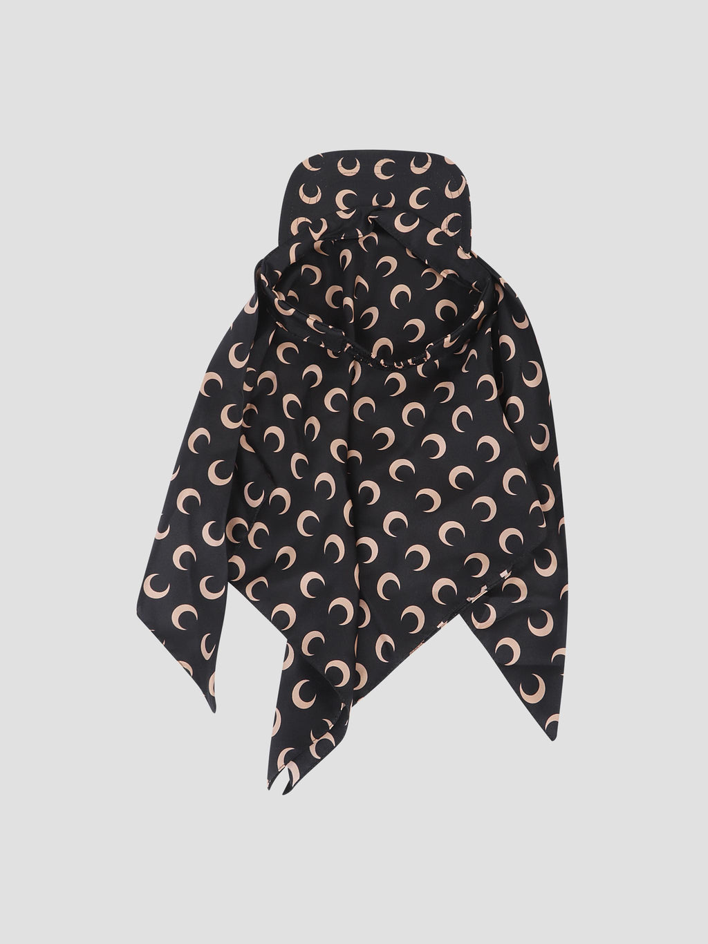 Moon silk veiled cap