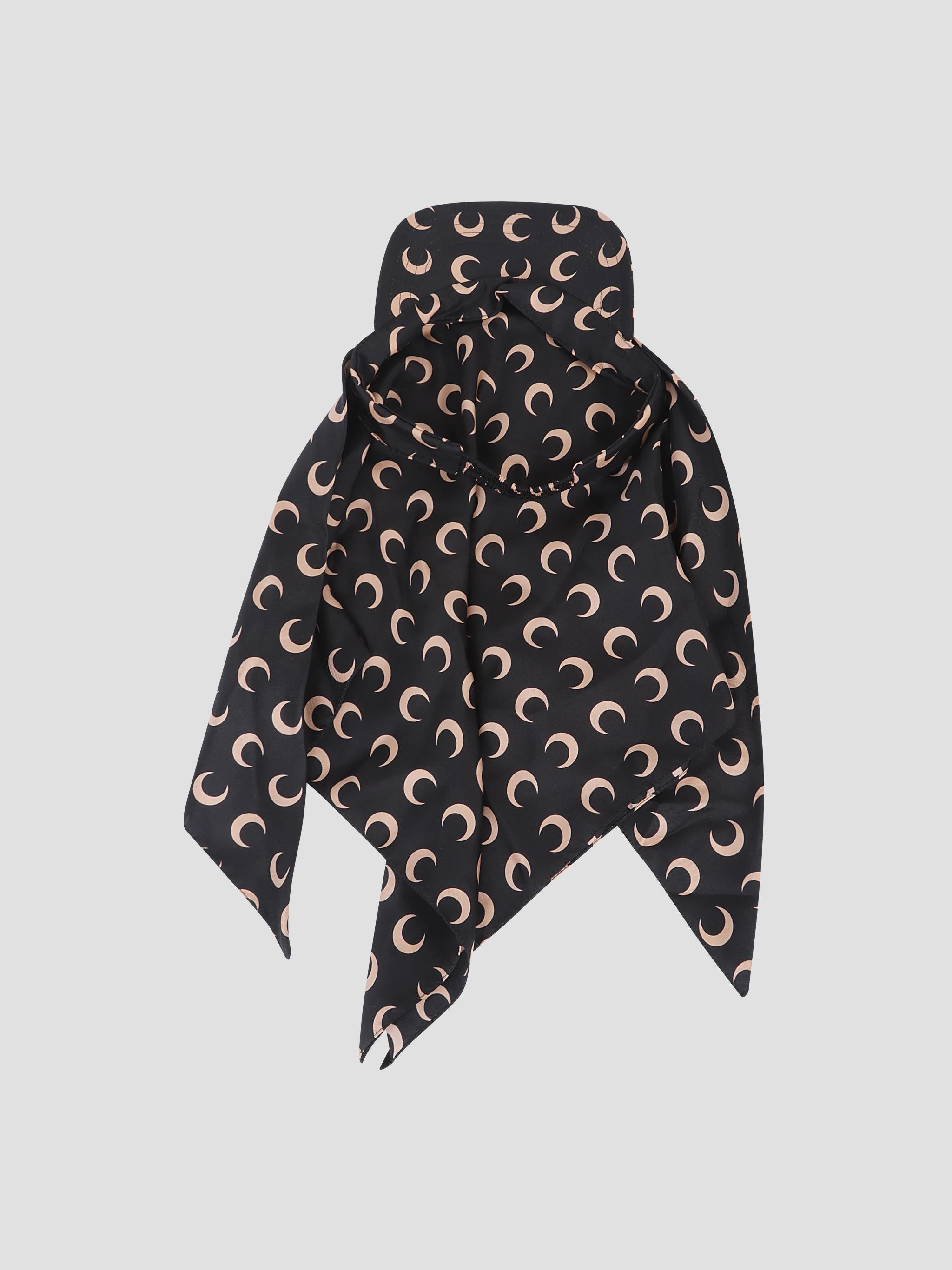 Moon silk veiled cap