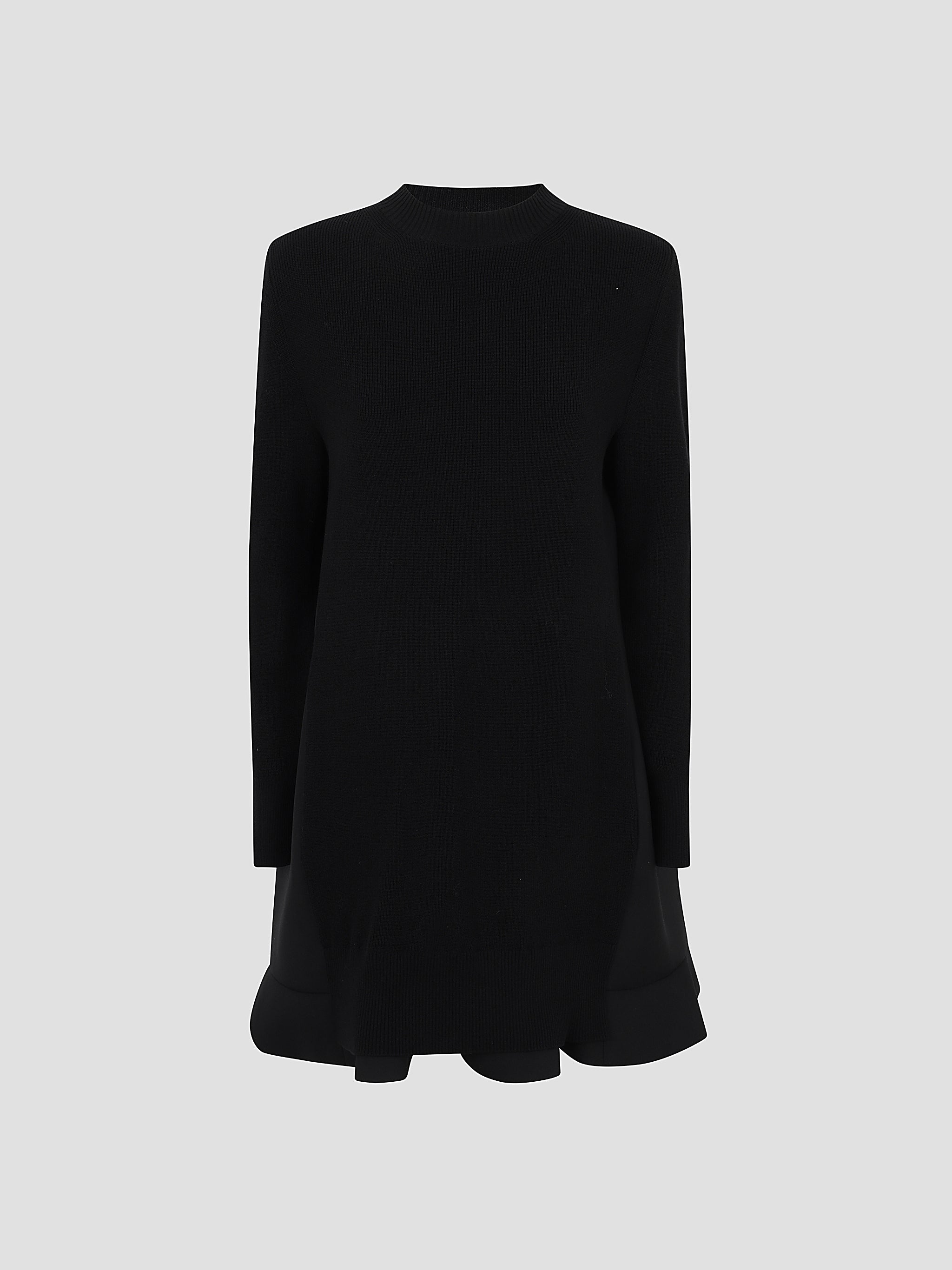 Suiting mix knit dress