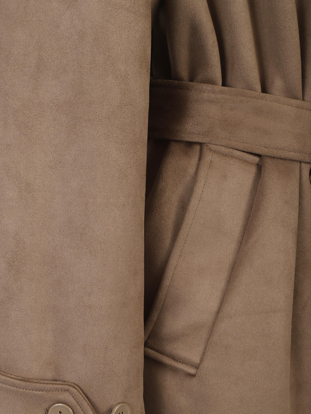 Pembroke faux suede trench