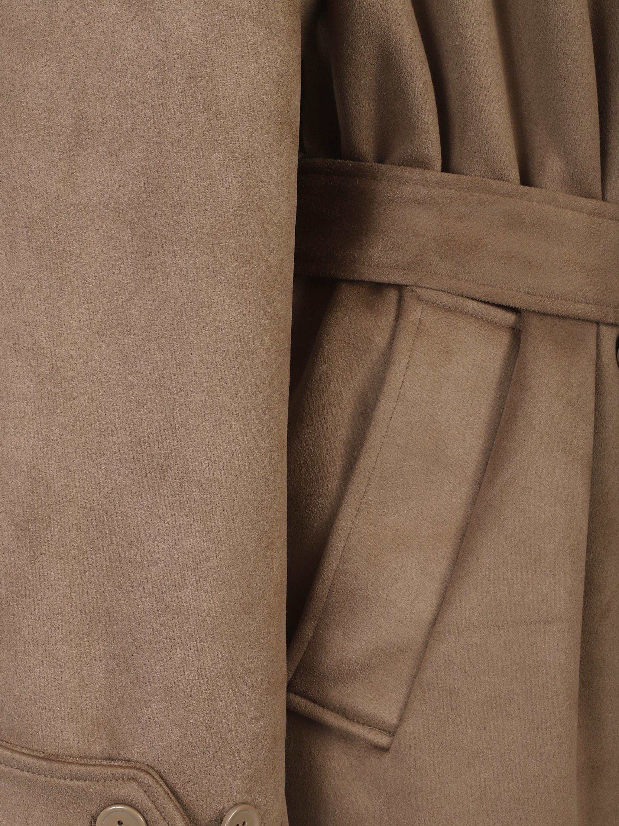 Pembroke faux suede trench