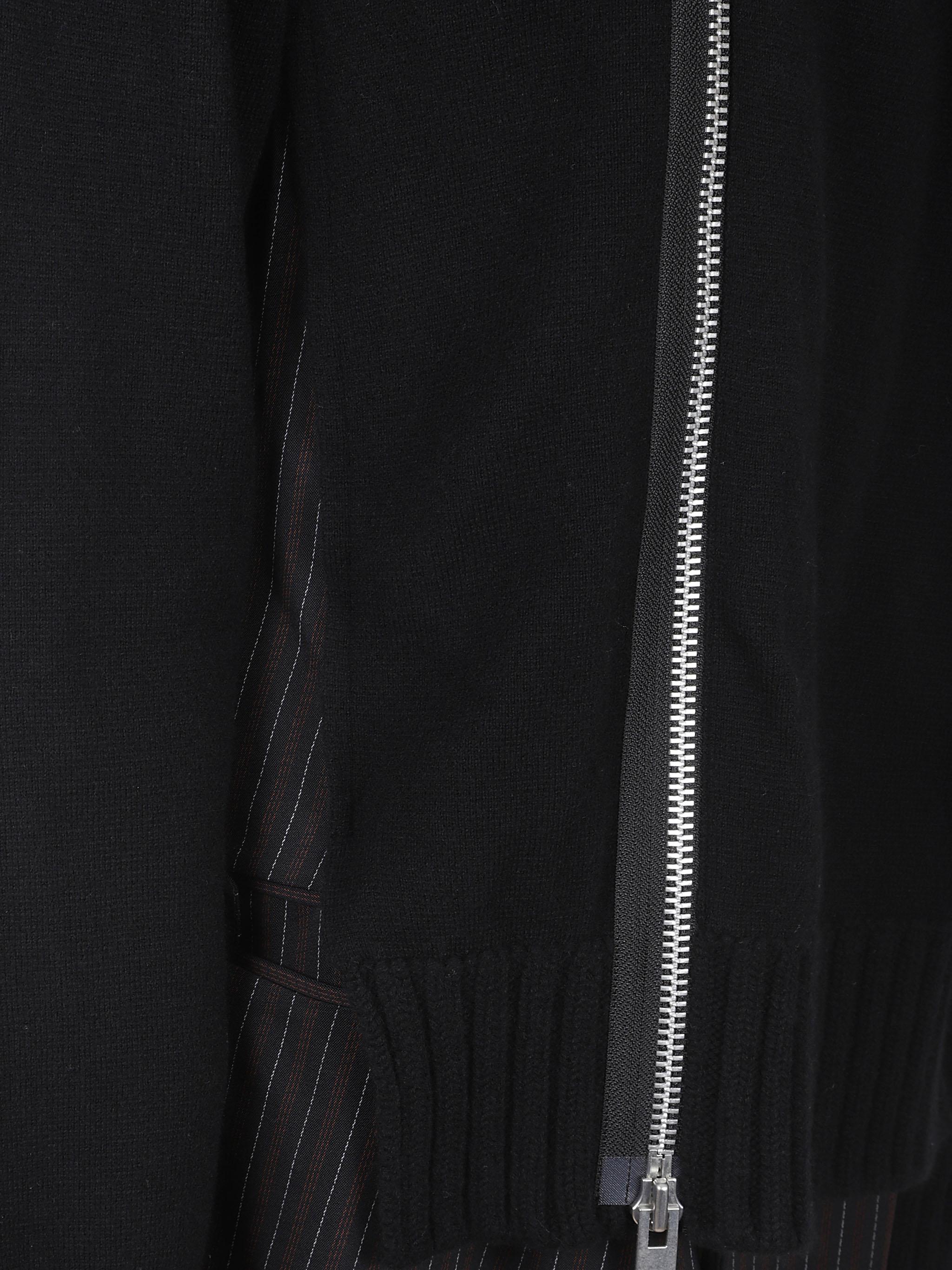 Stripe doeskin-wool knit coat dress