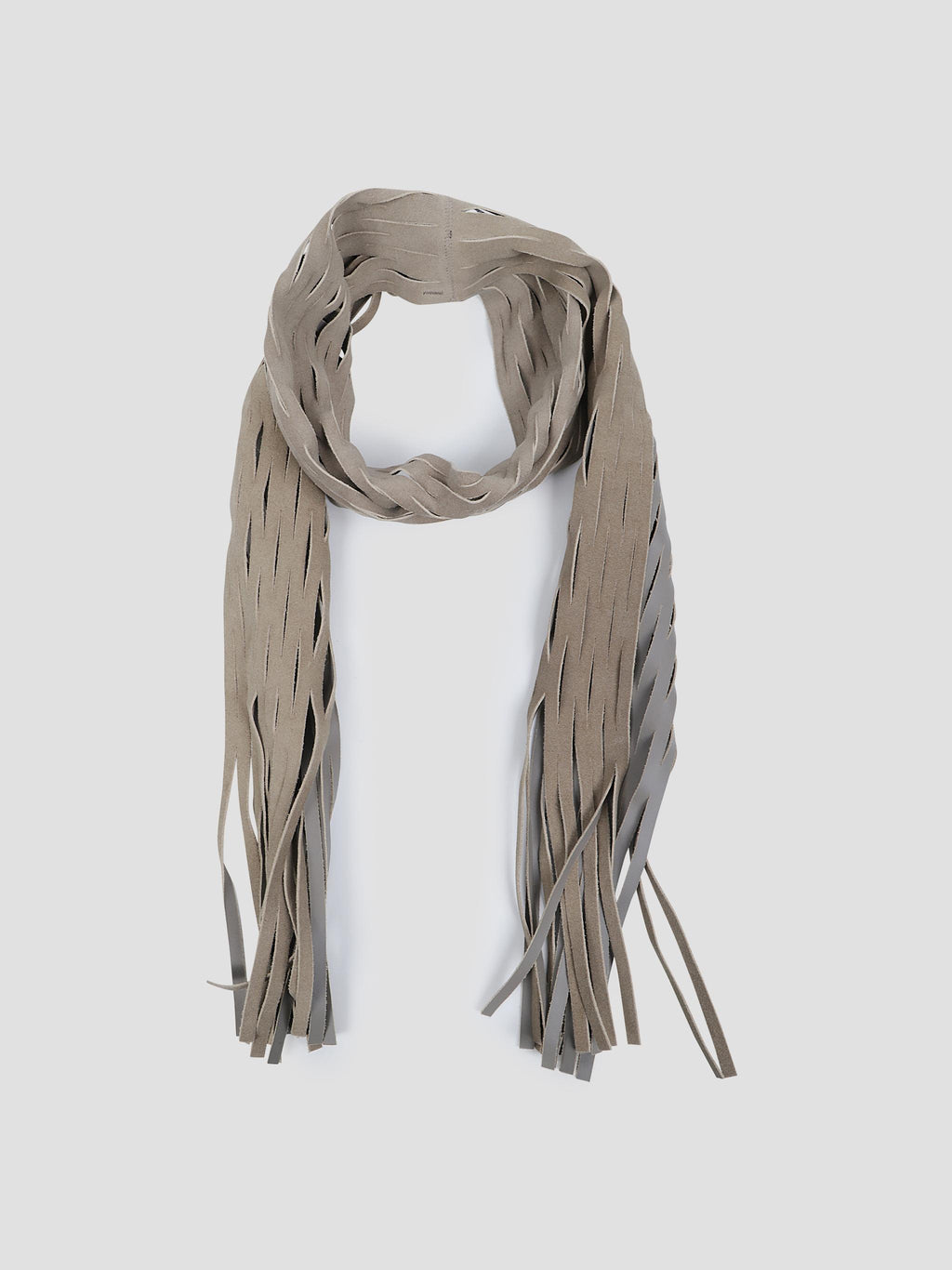 Cut scarf laser-cut suede scarf