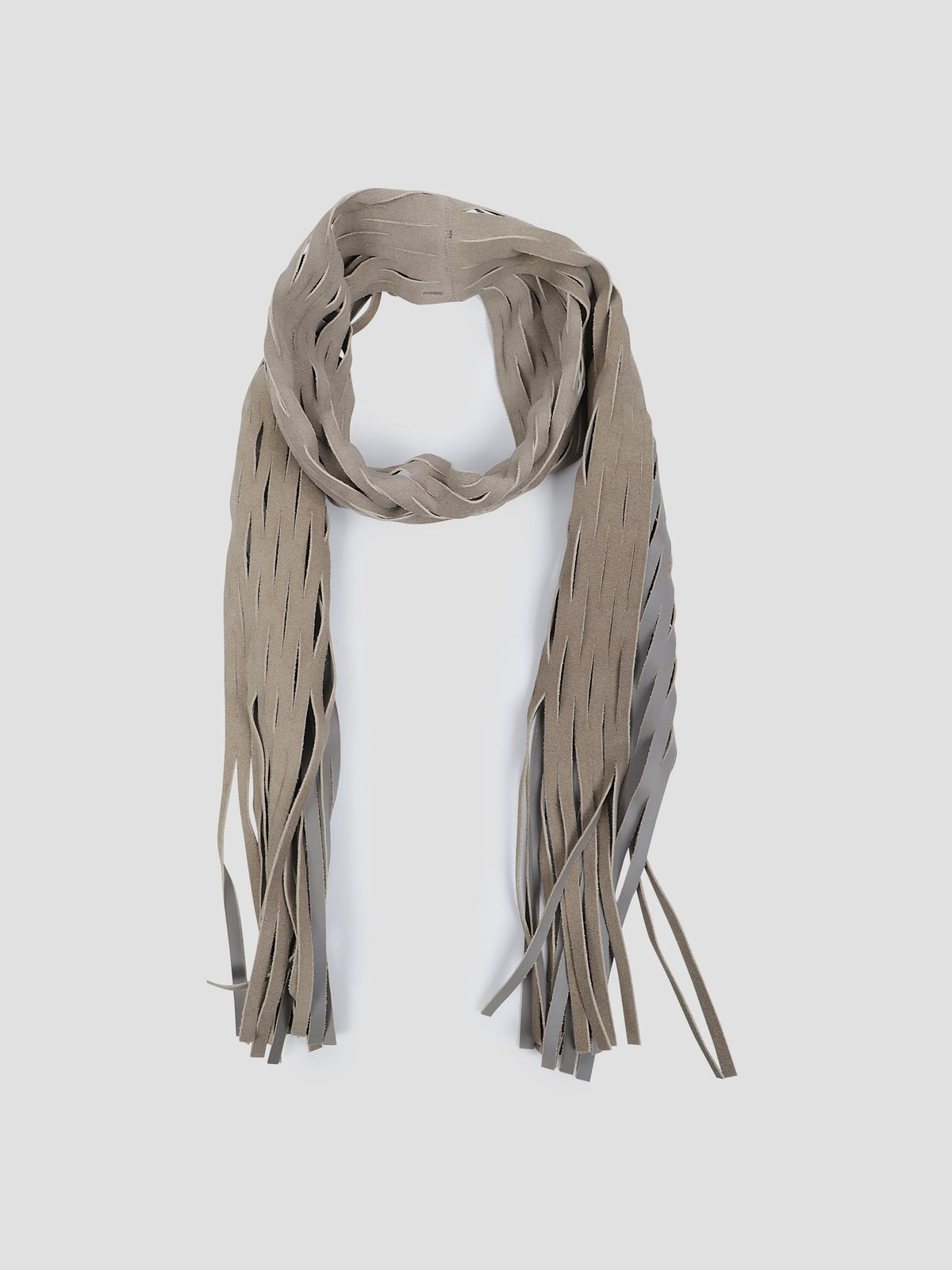 Cut scarf laser-cut suede scarf