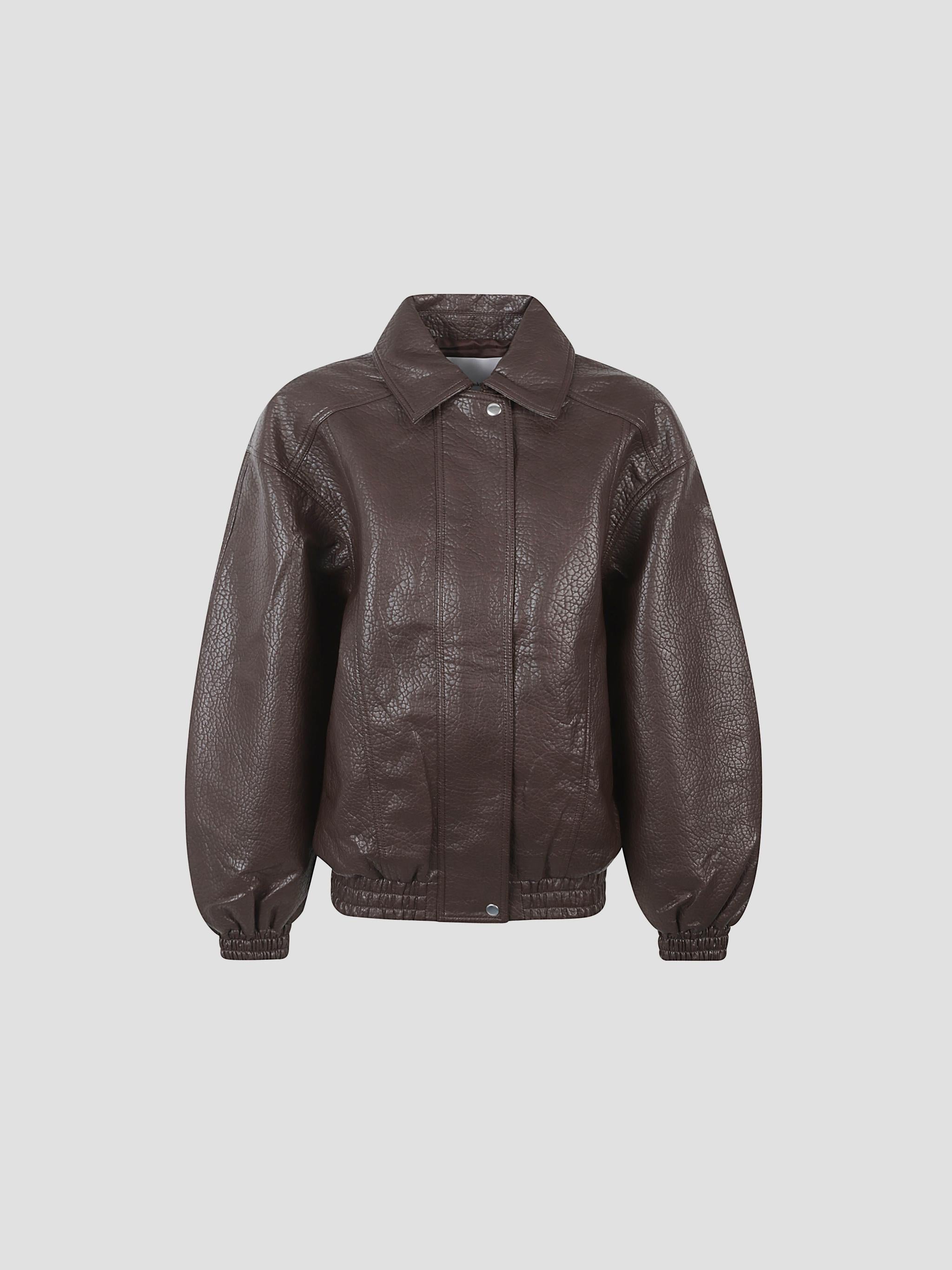 Prescott grained faux leather jacket