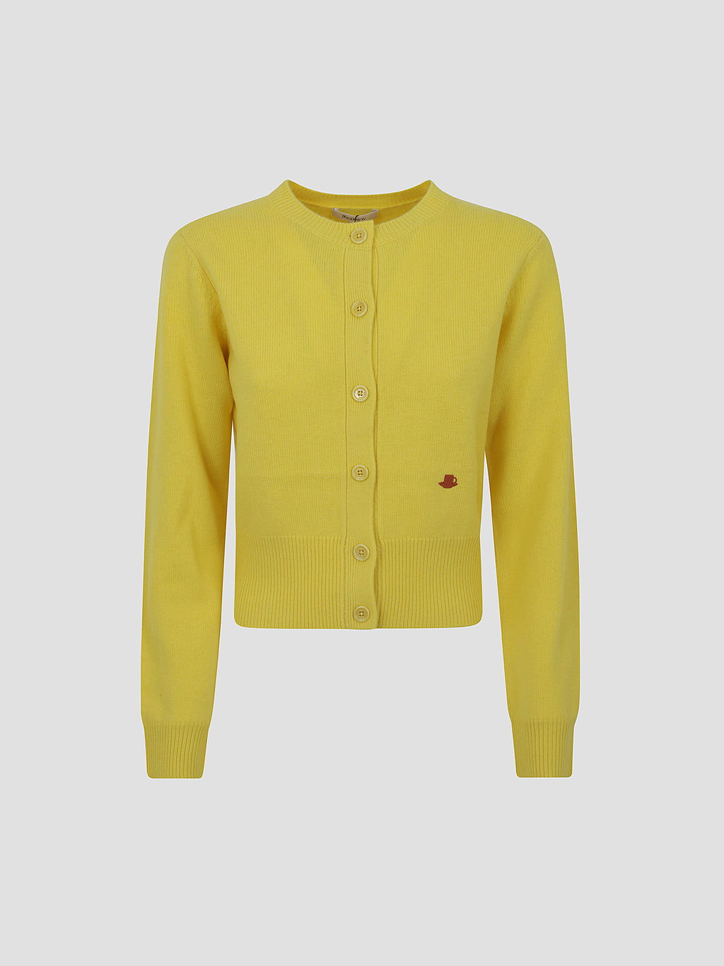 Contrast embroidery cardigan