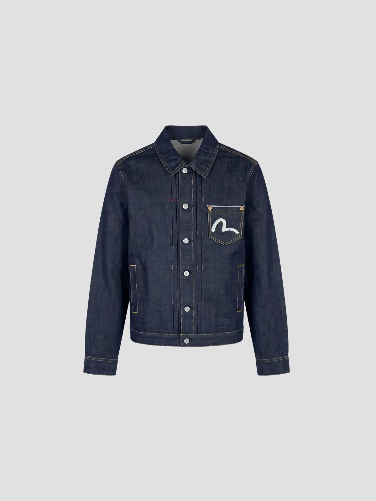 Ht, whale emb. denim jacket