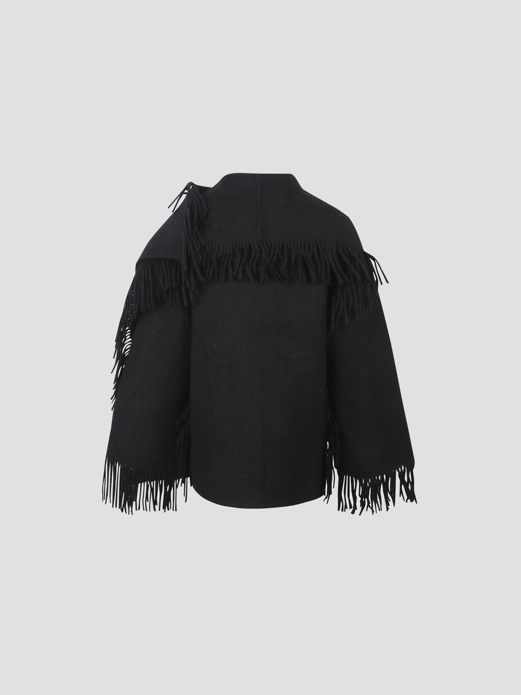 Fringed scarf jacket
