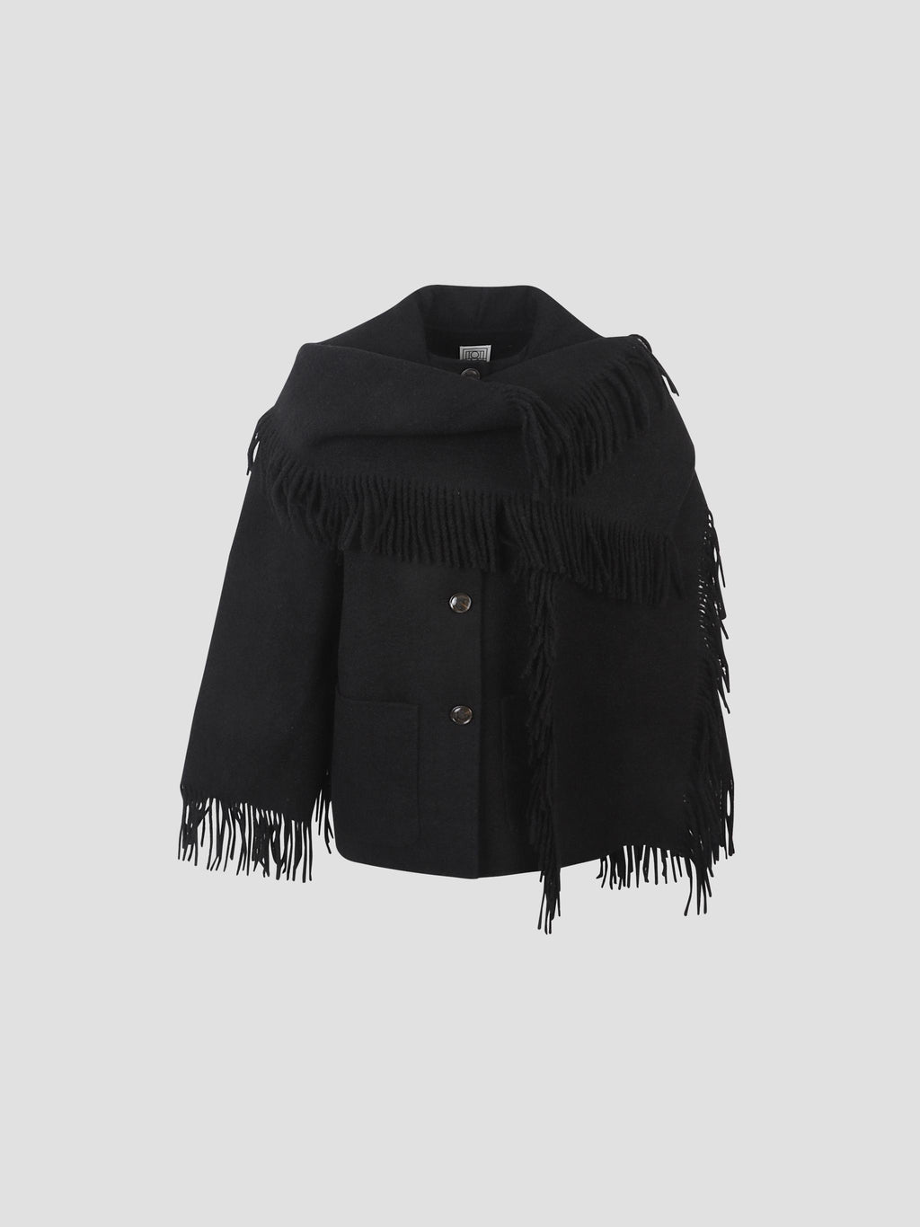 Fringed scarf jacket