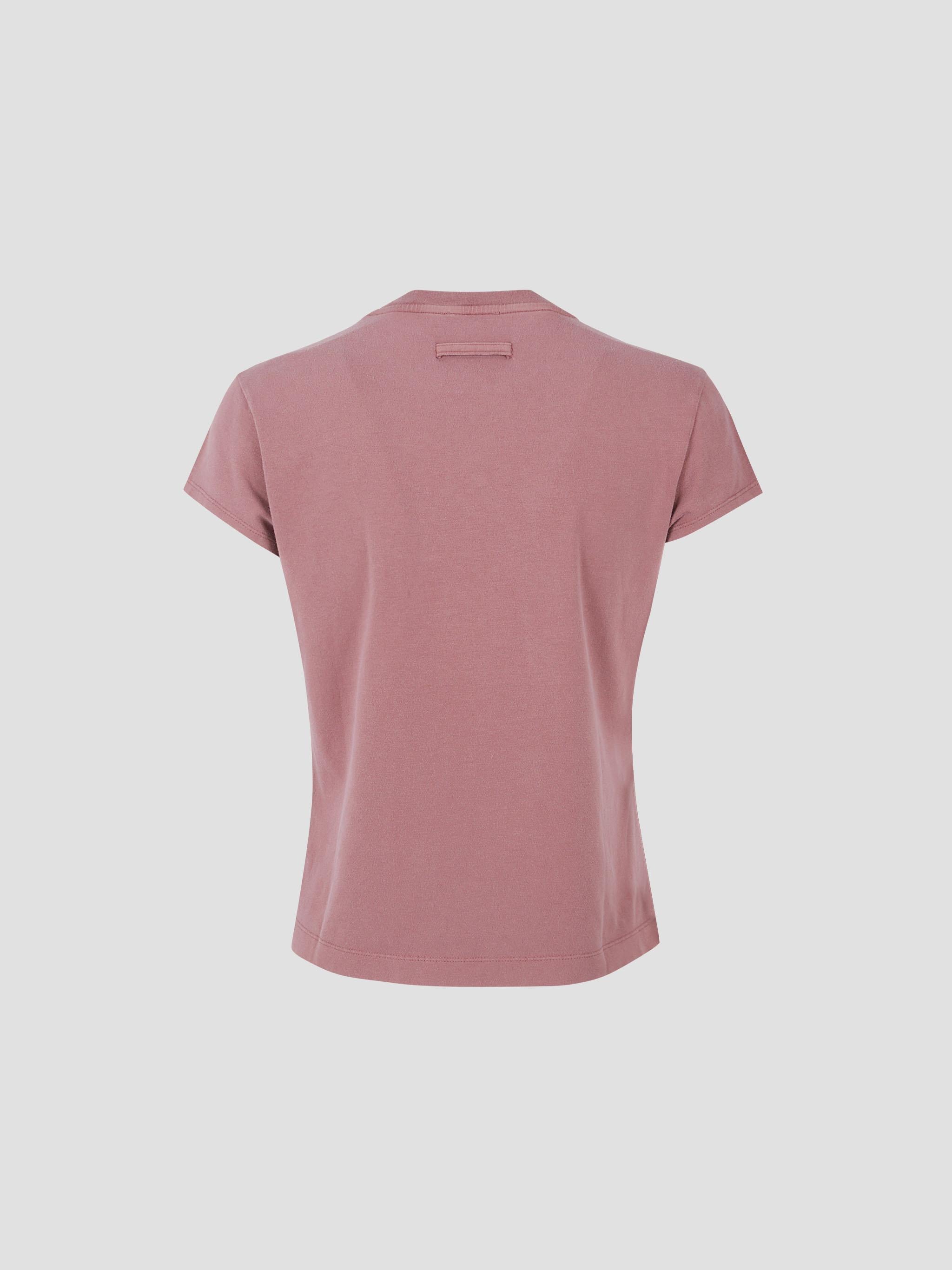 Stretch cotton baby tee embroidered