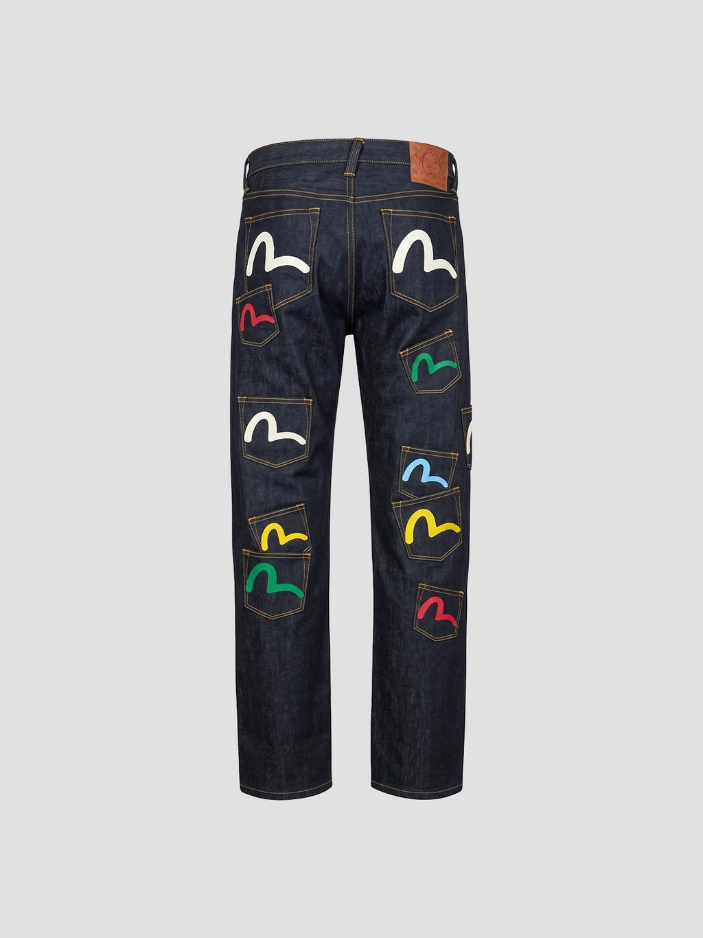 Ht, multi pocket denim jeans