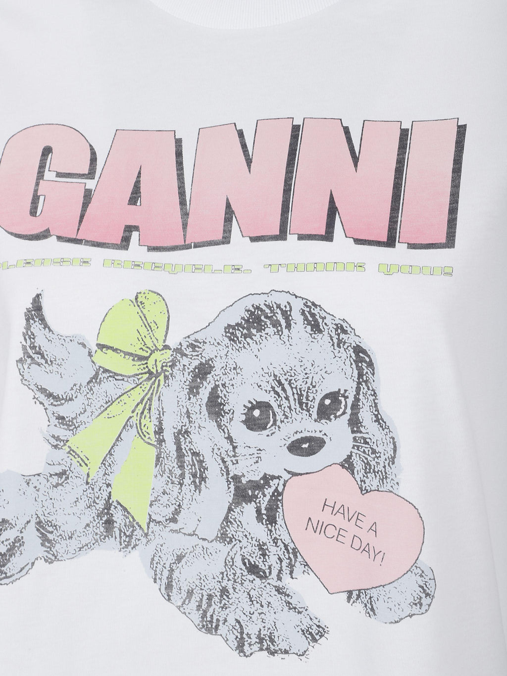 Basic cotton jersey neon puppy  t-shirt