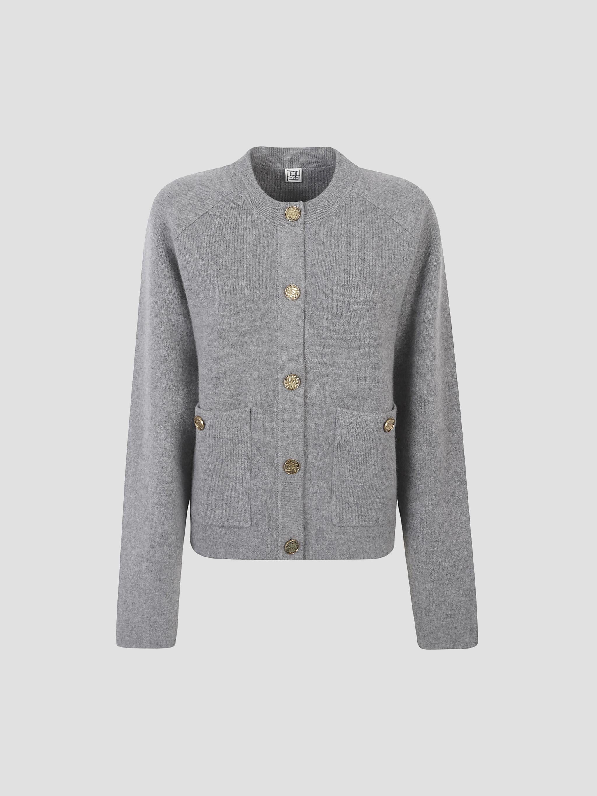 Hammered button cardigan