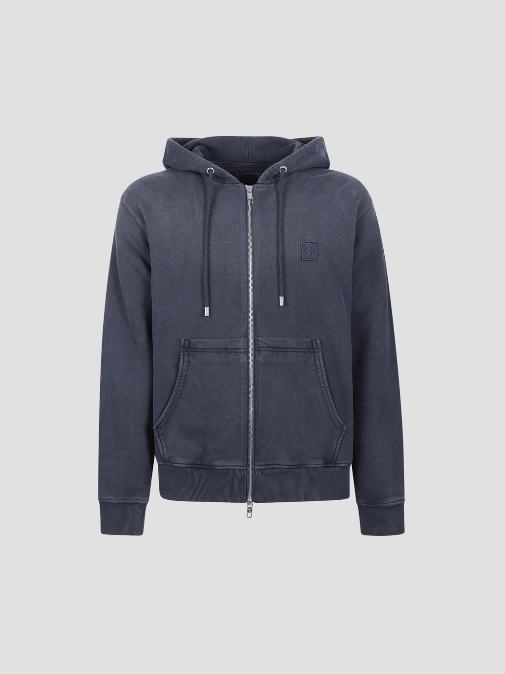 Washed logo zip hoodie