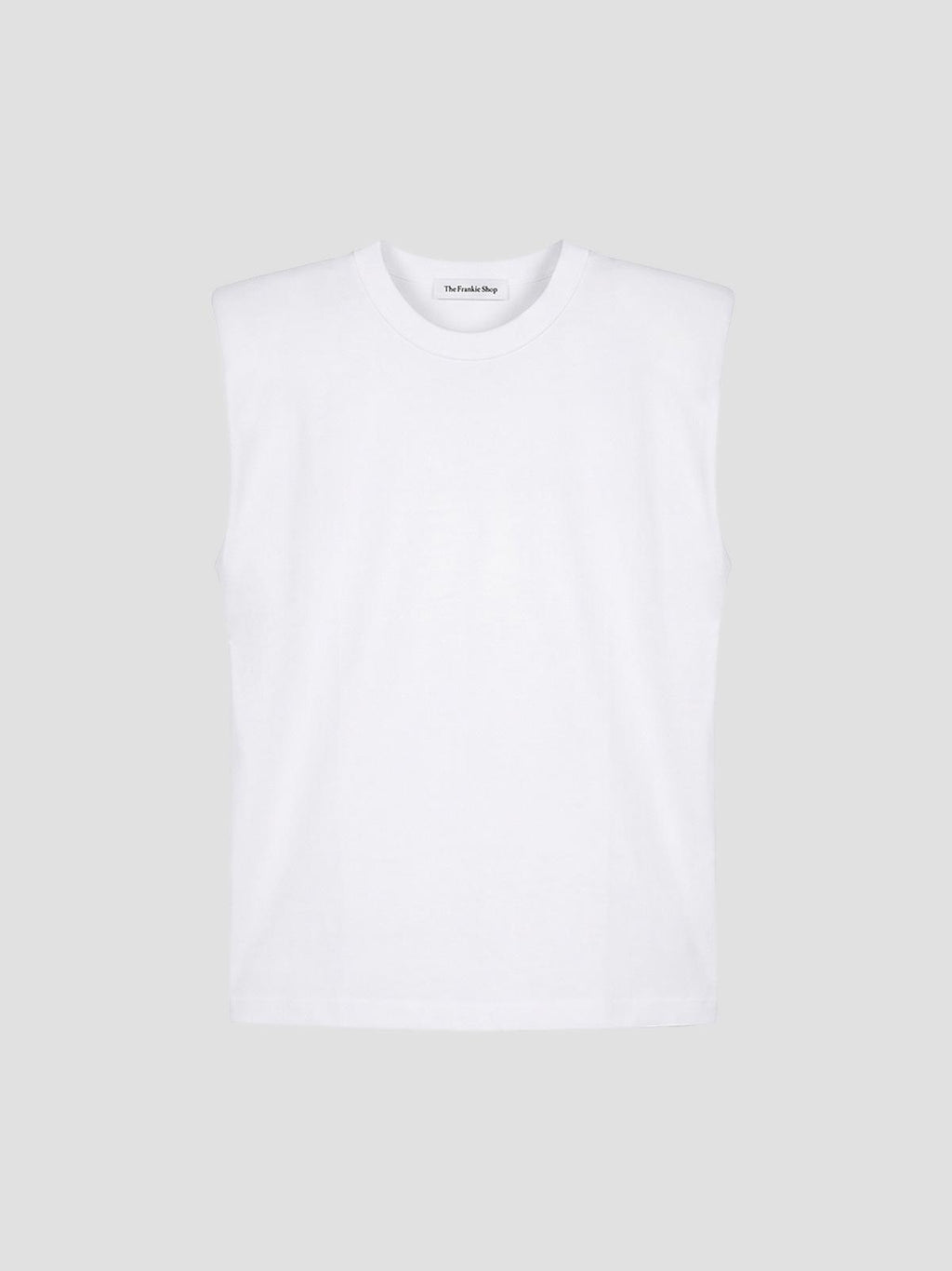 The Frankie Shop Eva padded shoulder muscle t-shirt in white