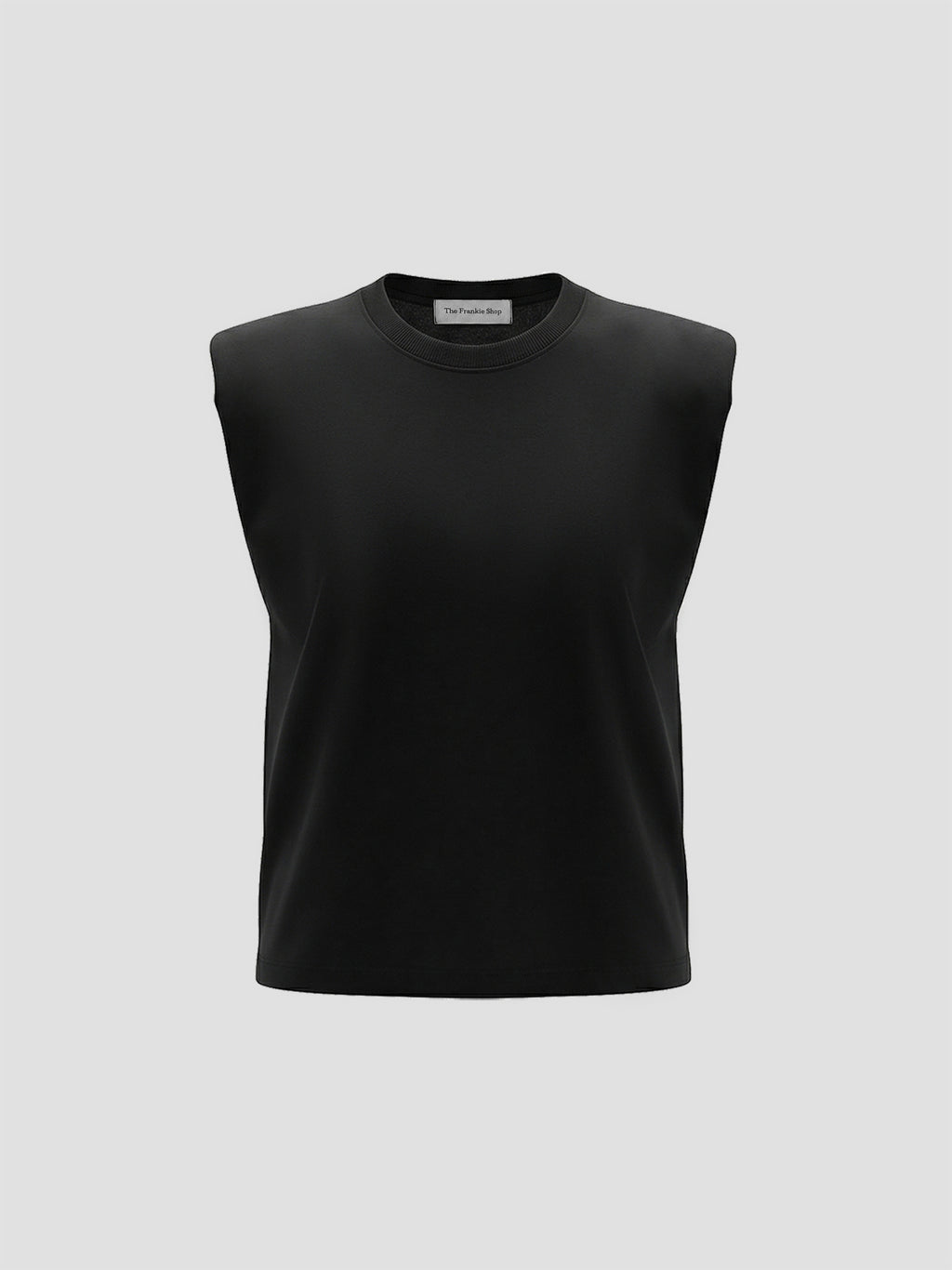 The Frankie Shop Eva padded shoulder muscle t-shirt in black