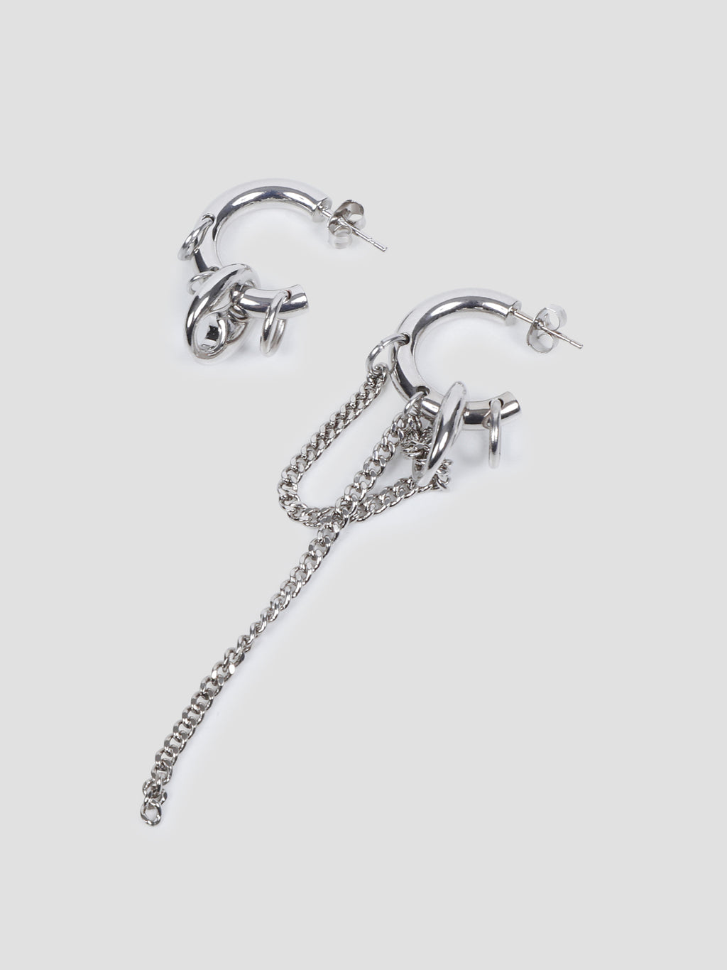 Nino mismatched chain earrings
