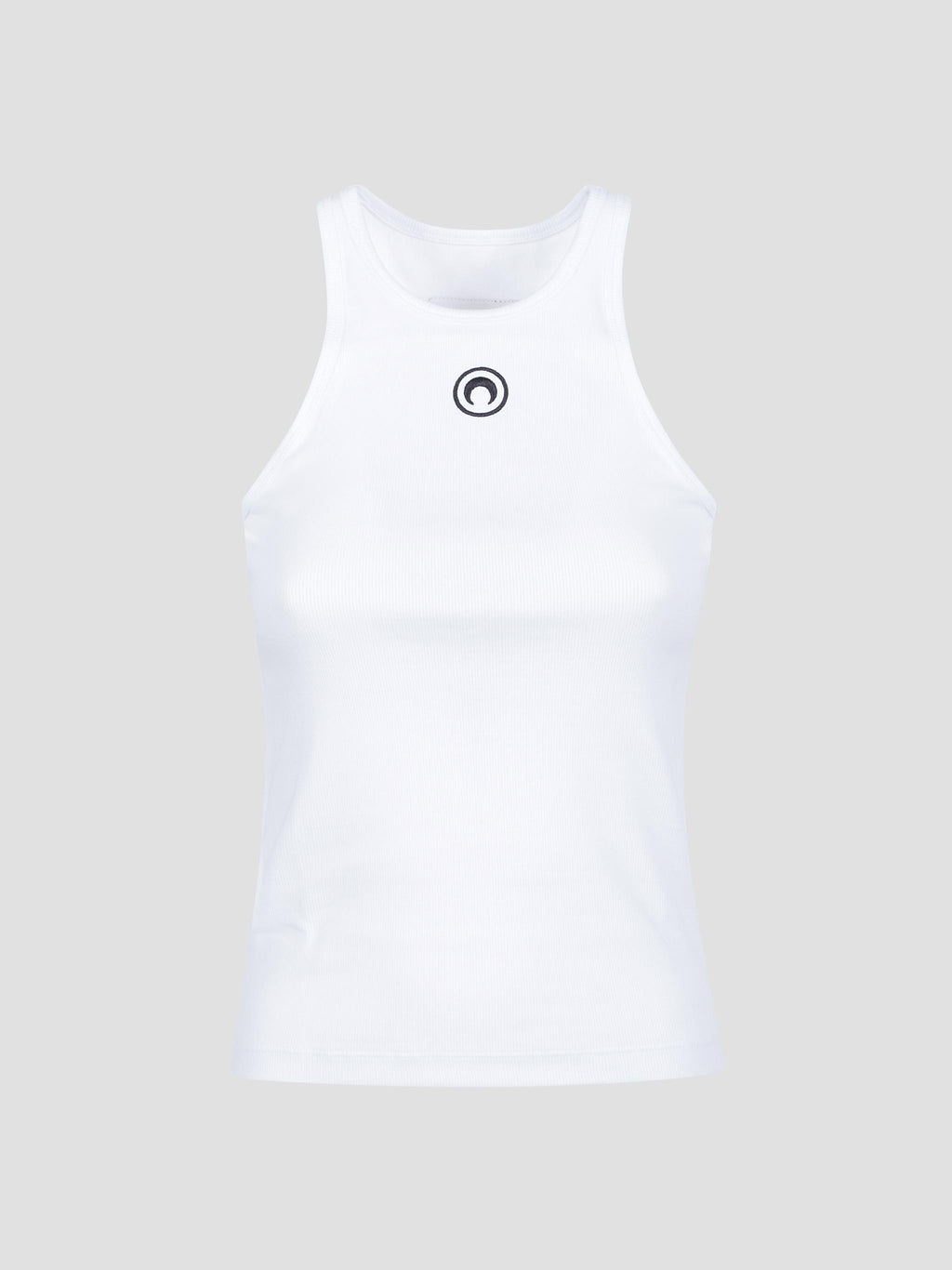 Moon logo ribbed tank top