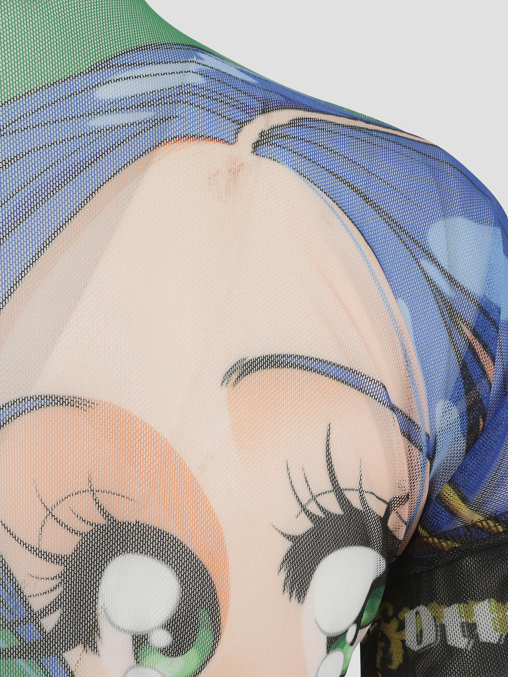 Knitted oversized mesh t-shirt