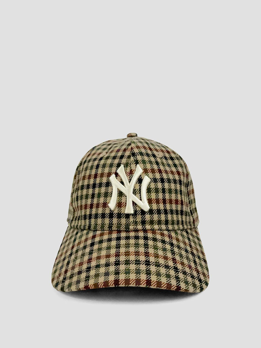 New Era 9twenty new york yankees check cap in brown