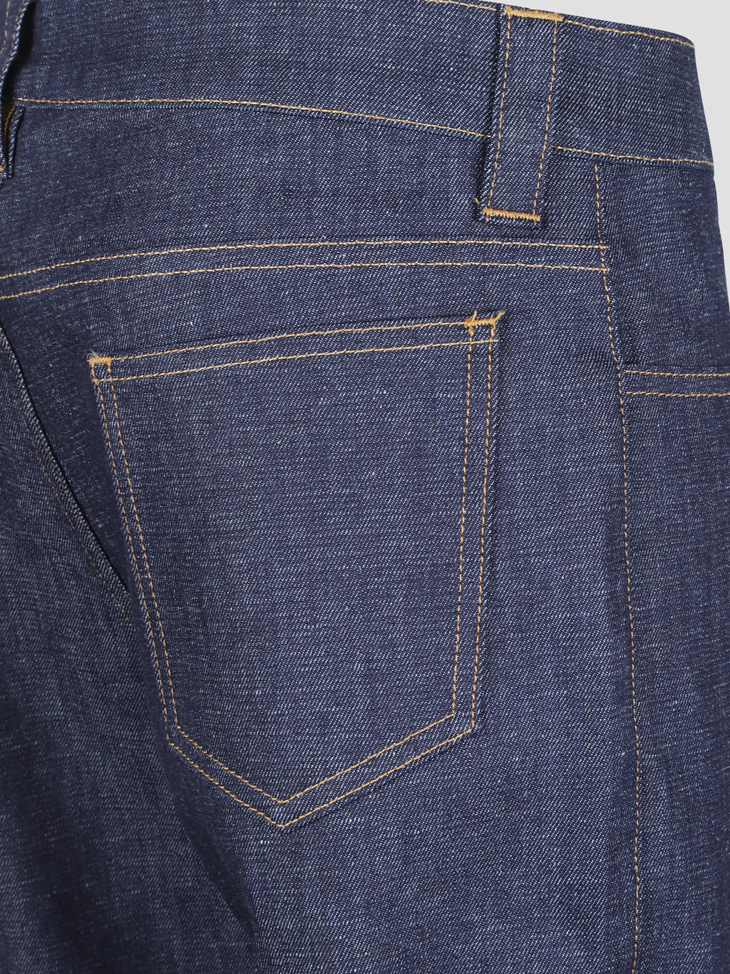 Straight leg raw-denim jeans
