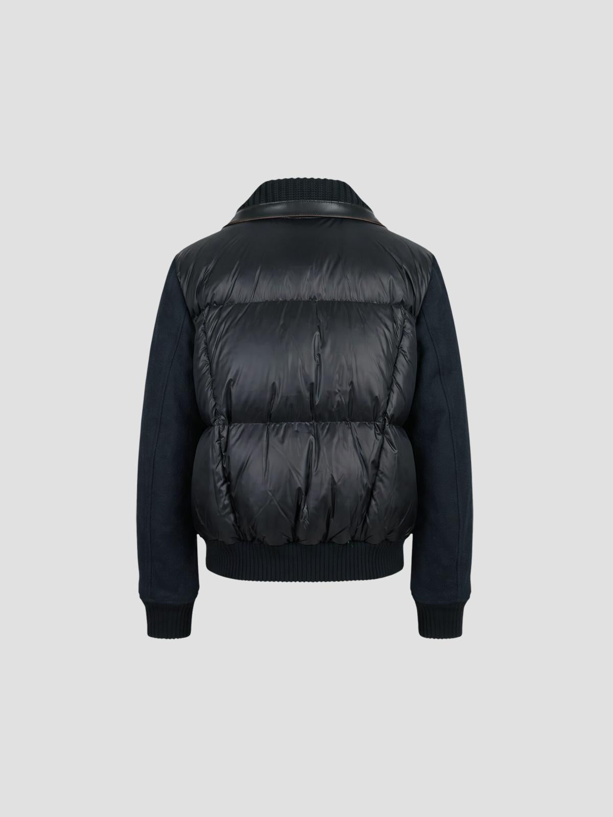 Double faced  puffer blouson
