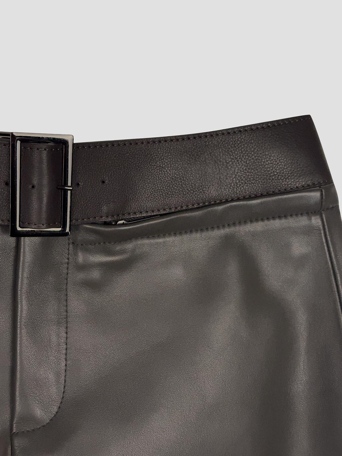 Ralia  leather skirt belted