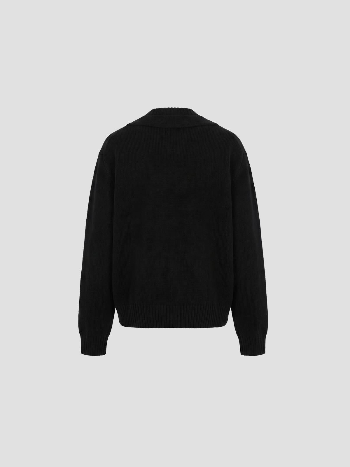 Wool knit pullover