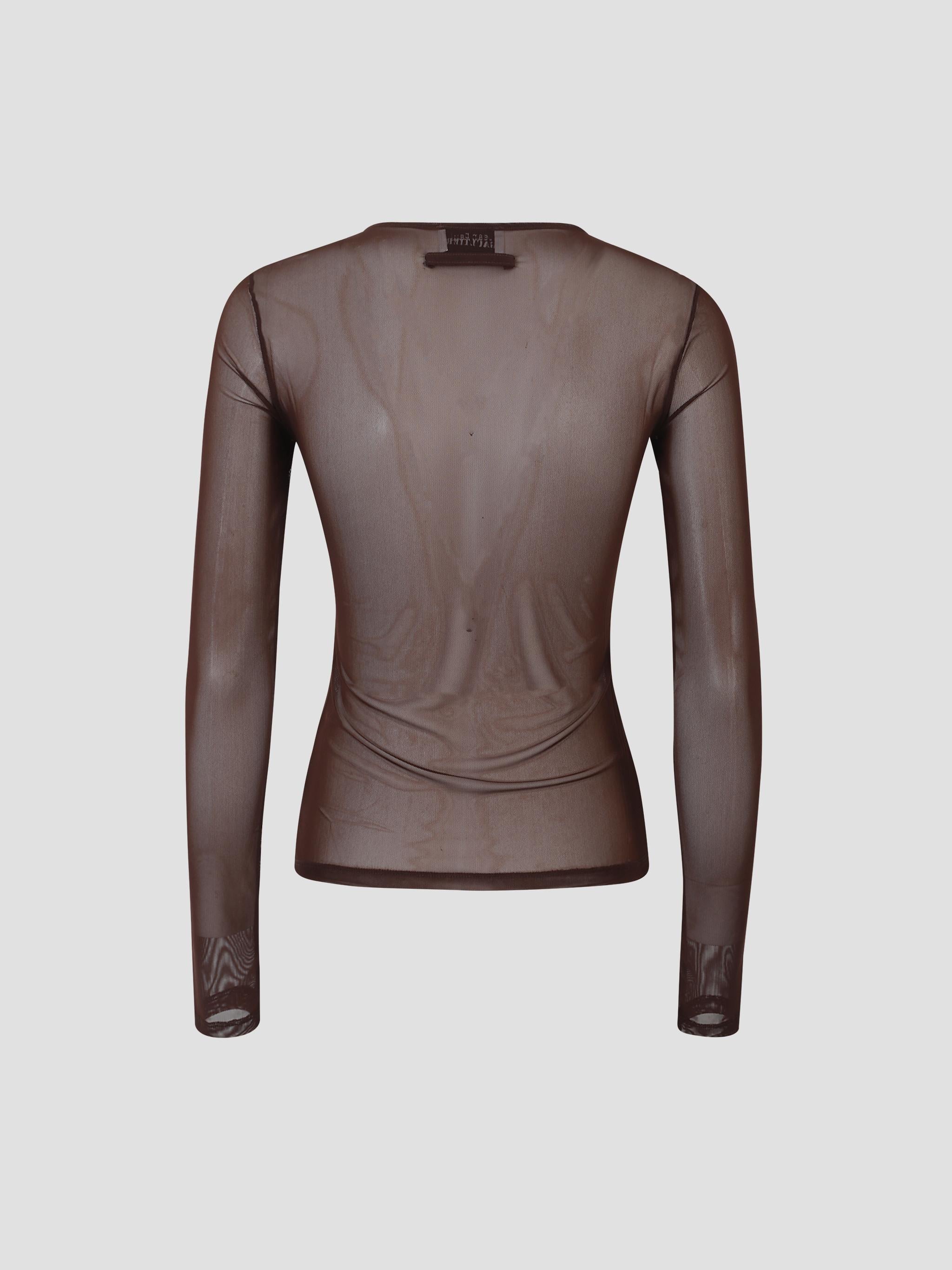 Mesh crewneck long sleeves