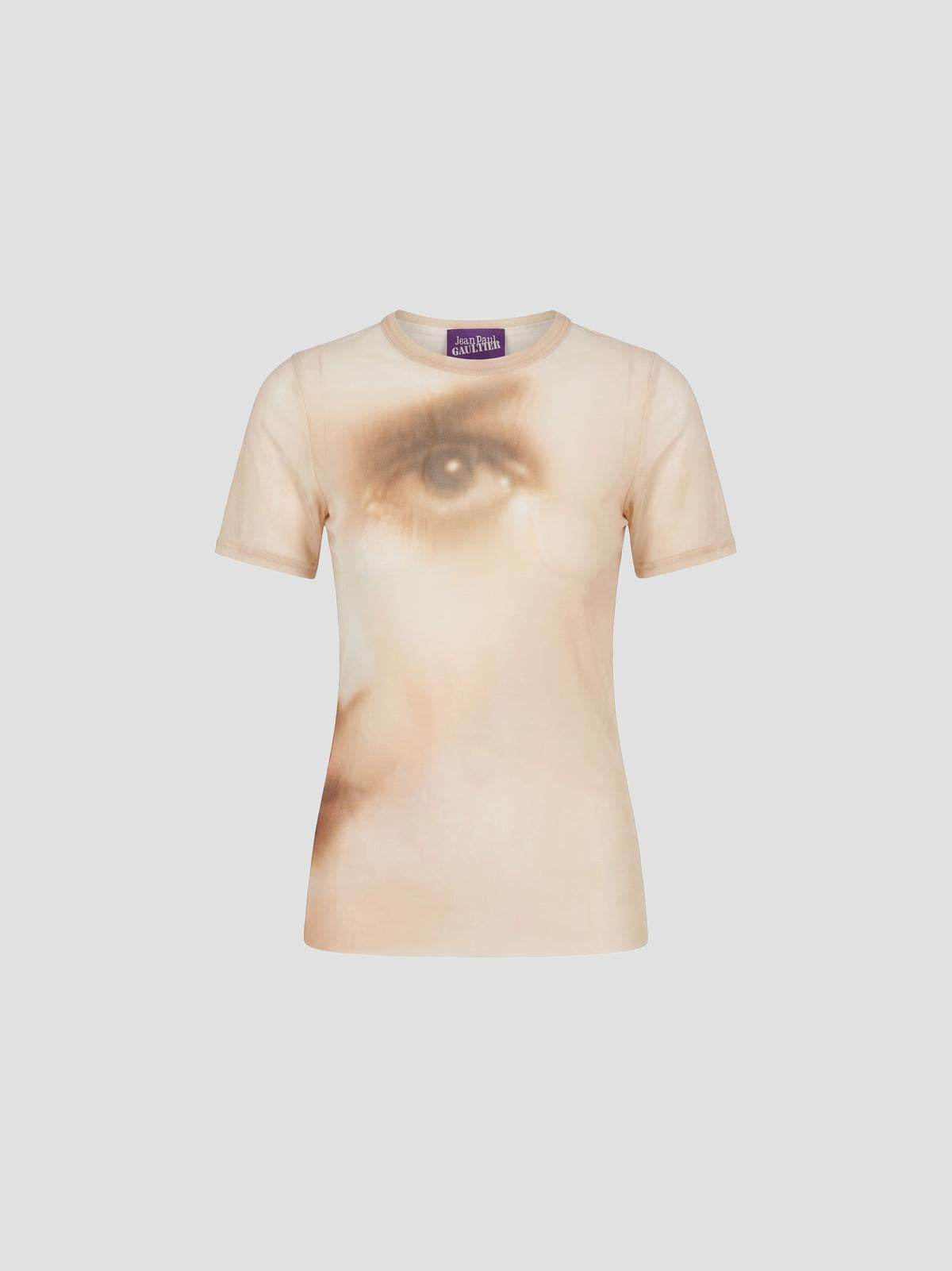 Baby tee printed "face"