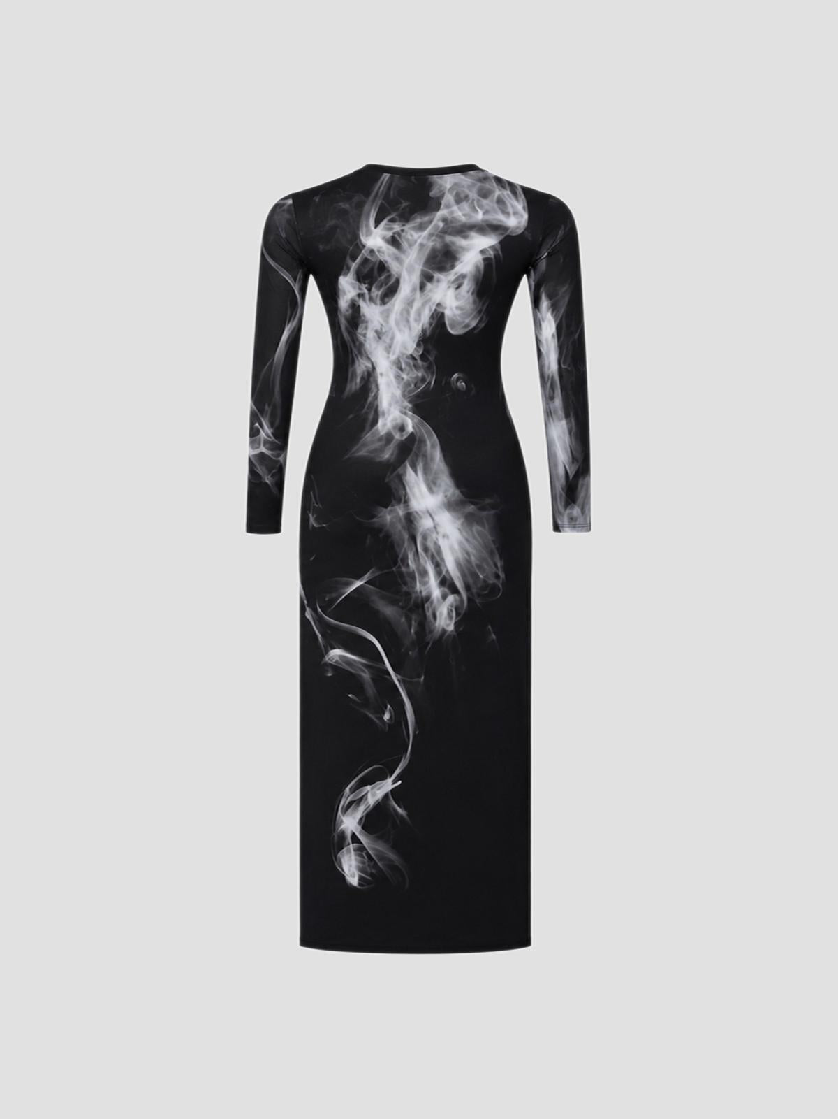 Long dress printed "smoking women"